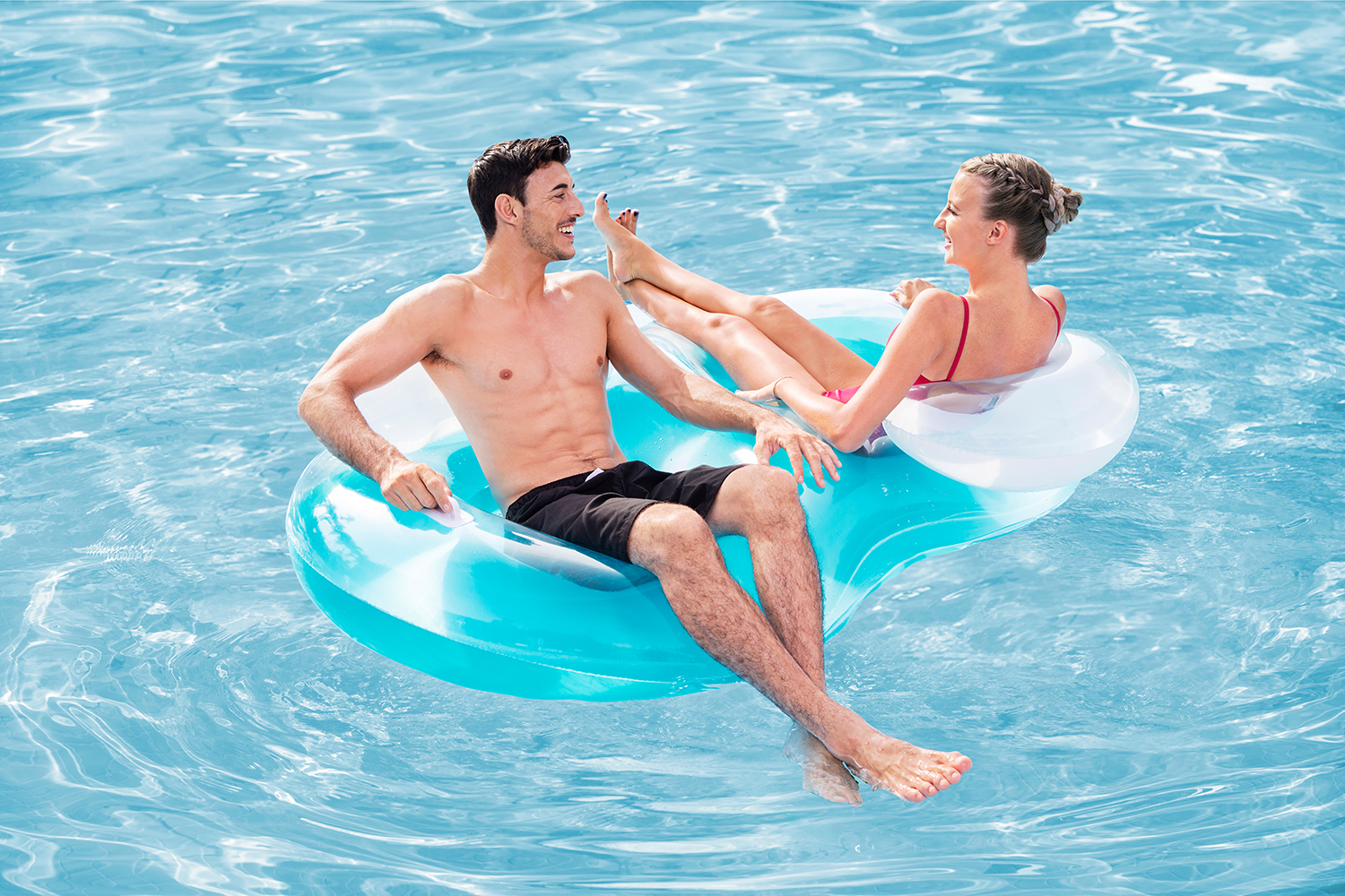 Bestway® 6'2" x 46"/1.88m x 1.17m Double Ring Lounge Bestway® 6'2" x 46"/1.88m x 1.17m Double Ring Lounge