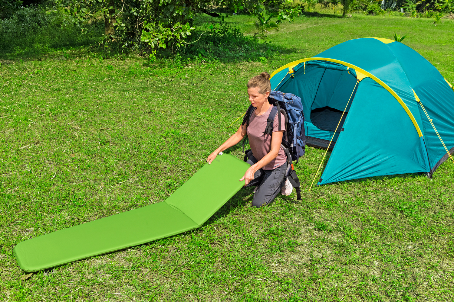 selbstaufblasende Single-Schlafmatte TerrainLite™ für Mumienschlafsäcke 183 x 51 x 2,5 cm