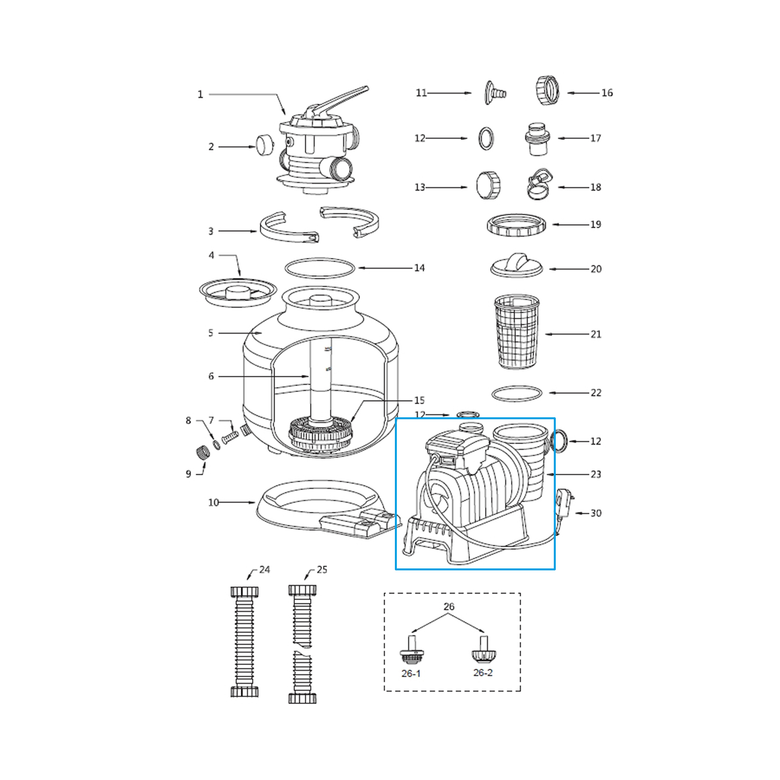 Bestway® Spare Part Motor for Flowclear™ sand filter unit  (58497 | EU )