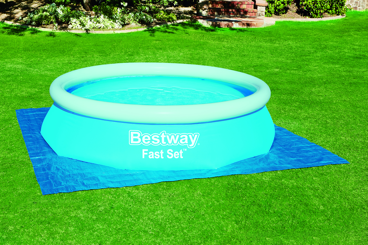 Flowclear™ PE- Bodenplane 335 x 335 cm, blau, quadratisch