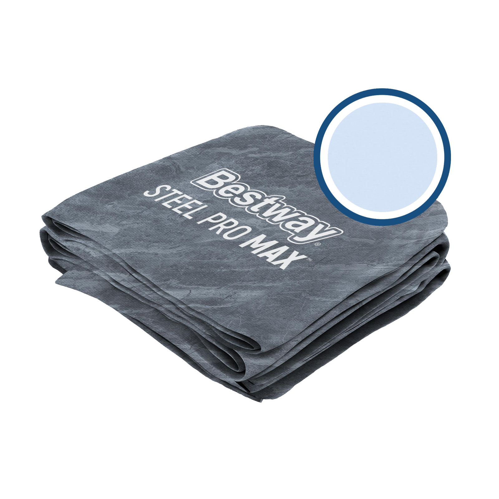 Bestway® Spare Part Pool liner marble optics (slate grey) for Steel Pro MAX™ pool 412 x 201 x 122 cm, angular