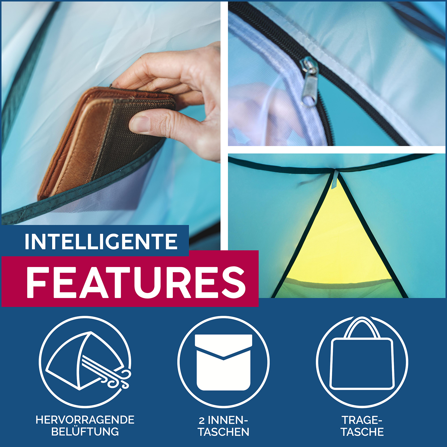 Pavillo™ 6'7"x47"x41"/2.00mx1.20mx1.05m Activebase 2 Tent Pavillo™ 6'7"x47"x41"/2.00mx1.20mx1.05m Activebase 2 Tent