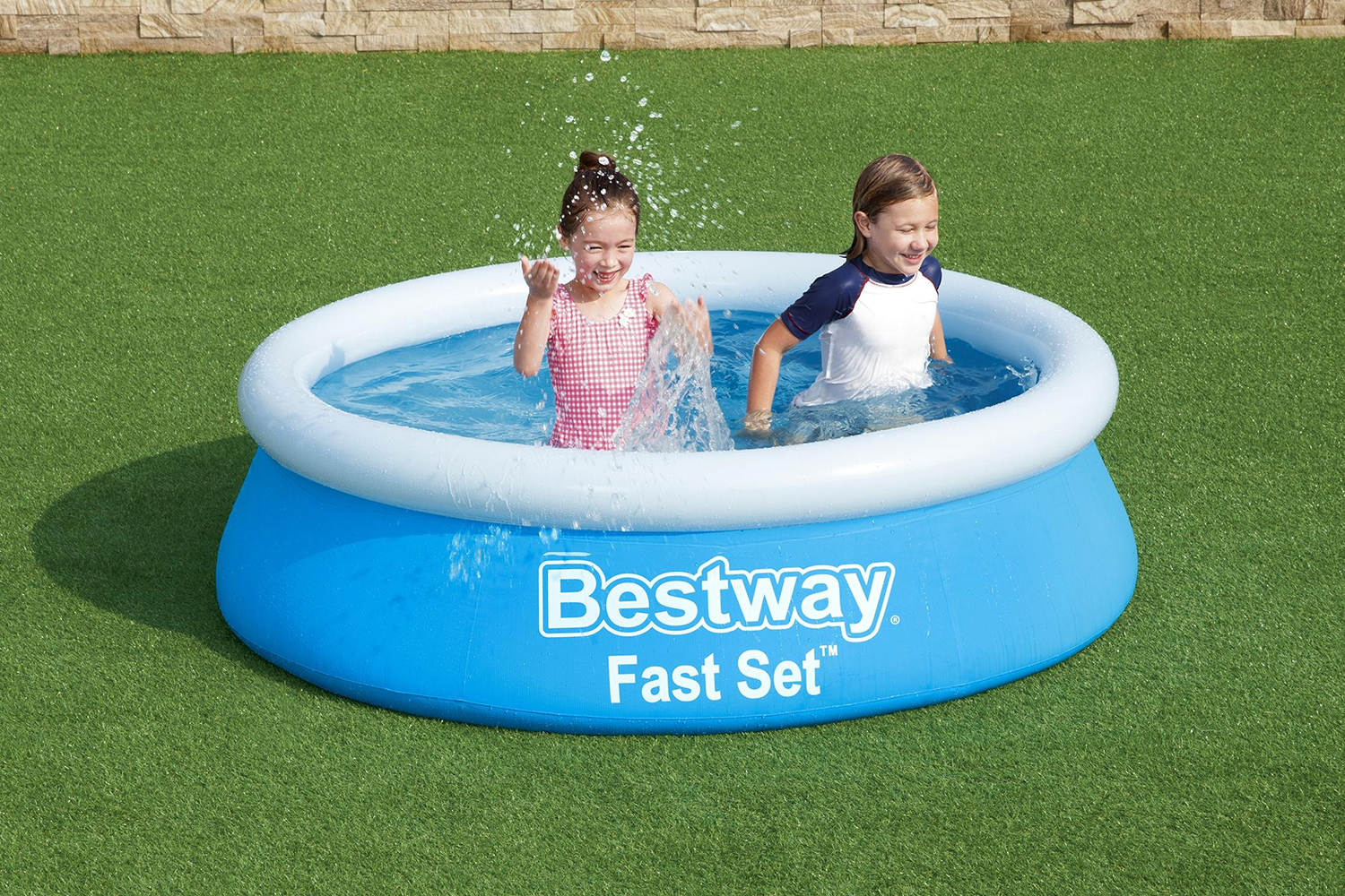 Fast Set™ Aufstellpool ohne Pumpe Ø 244 x 61 cm, blau, rund Fast Set™ Aufstellpool ohne Pumpe Ø 244 x 61 cm, blau, rund