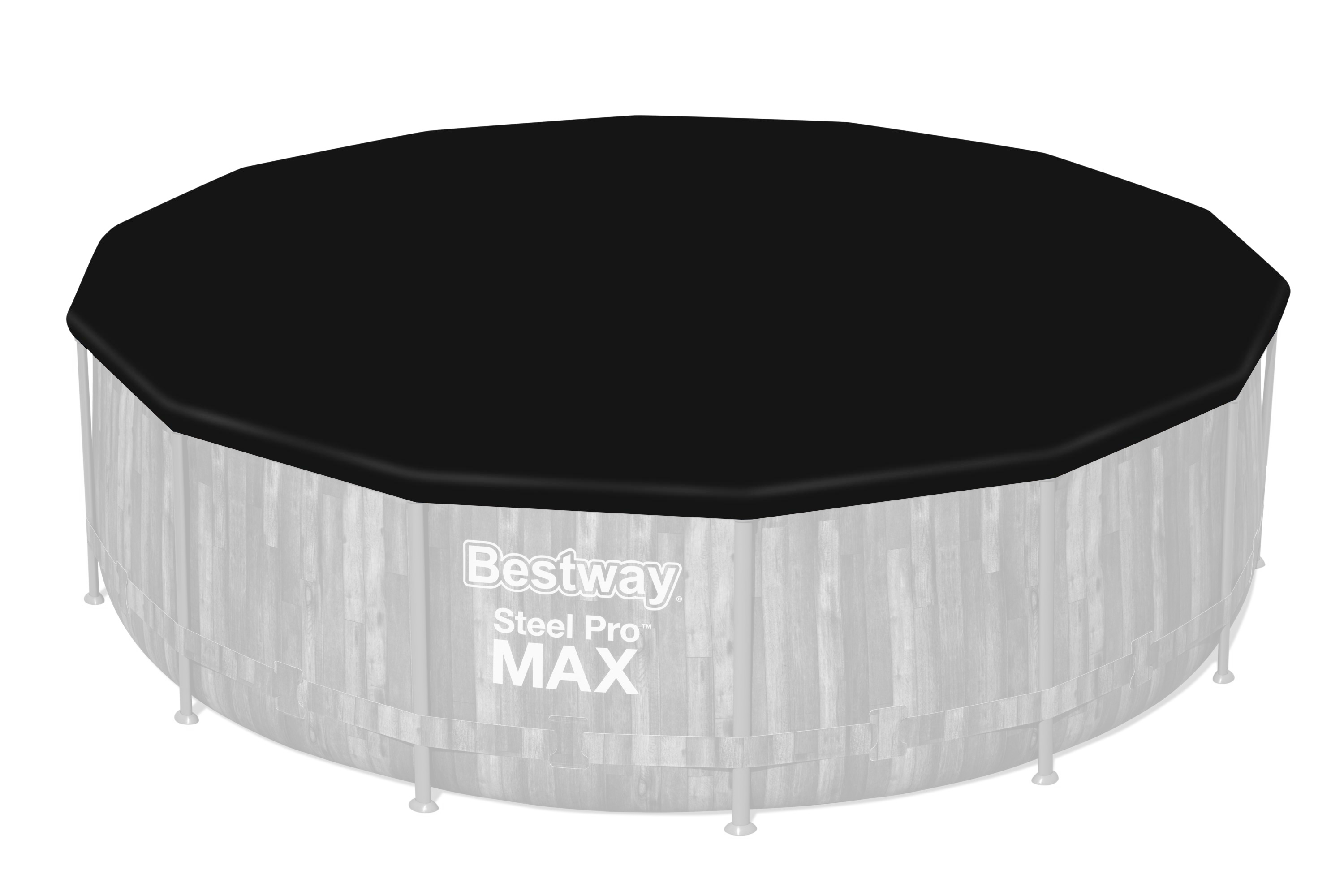 Bestway® Spare Part Pool cover (black) for Power Steel™ and Steel Pro MAX™ pools Ø 427 cm, round Bestway® Spare Part Pool cover (black) for Power Steel™ and Steel Pro MAX™ pools Ø 427 cm, round