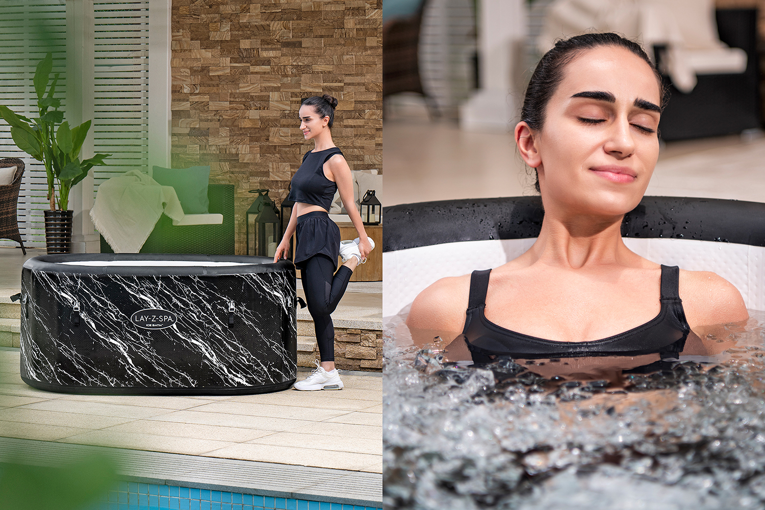 LAY-Z-SPA® FortiFiber™ Eisbad Glacial Dip™ mit Filterpumpe 152 x 92 x 69 cm