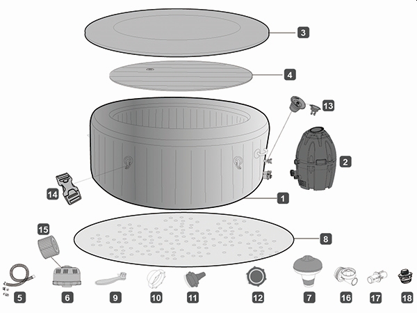 Bestway® Spare Part  5" Chemical Floater For SPA