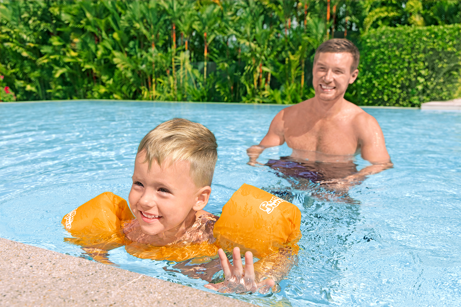 Puddle Jumper® Schwimmflügelweste Kleiner Wal mit Textilbezug, 2-6 Jahre