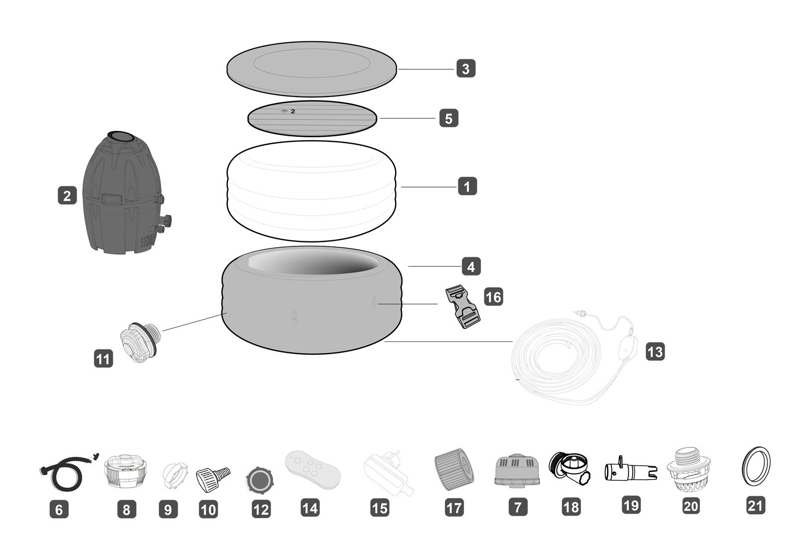 Bestway® Spare Part Liner for Lay-Z-Spa™ Paris AirJet™ 196cm x 66cm