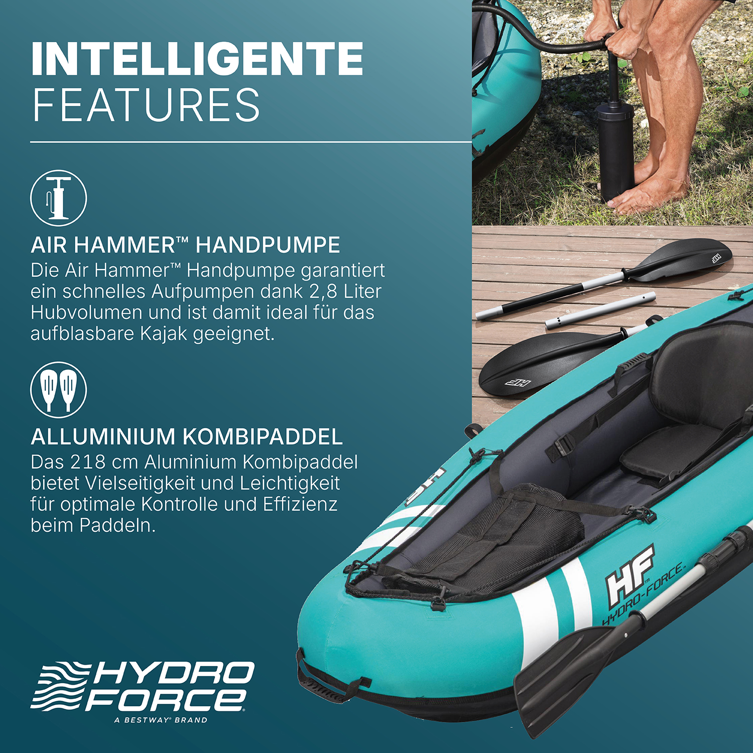 Hydro-Force™ Kajak-Set Ventura™ 280 x 86 x 40 cm Hydro-Force™ Kajak-Set Ventura™ 280 x 86 x 40 cm