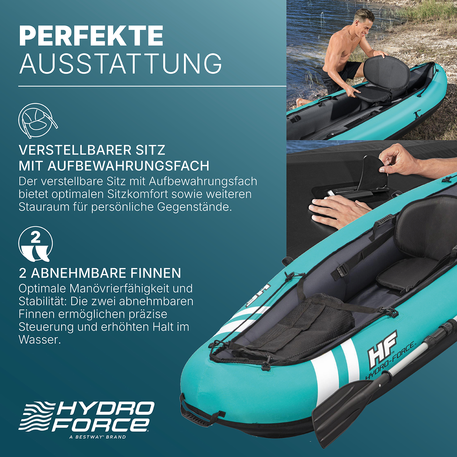 Hydro-Force™ Kajak-Set Ventura™ 280 x 86 x 40 cm