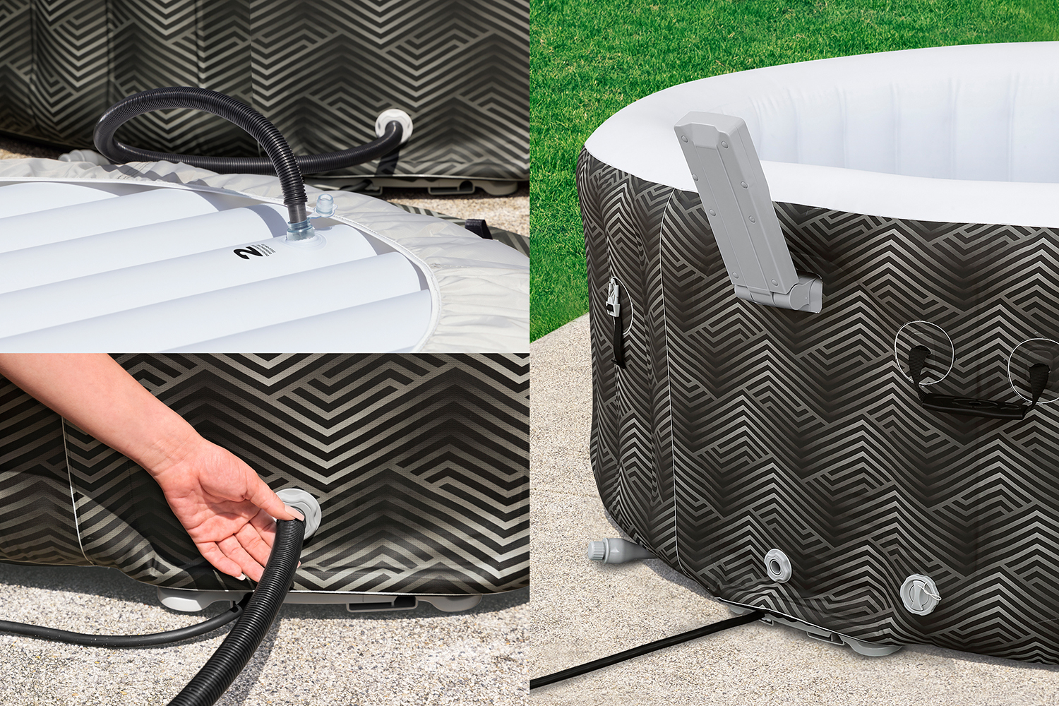 LAY-Z-SPA® UltraFit™ -Whirlpool Barbuda AirJet™ Ø 180 x 66 cm, rund