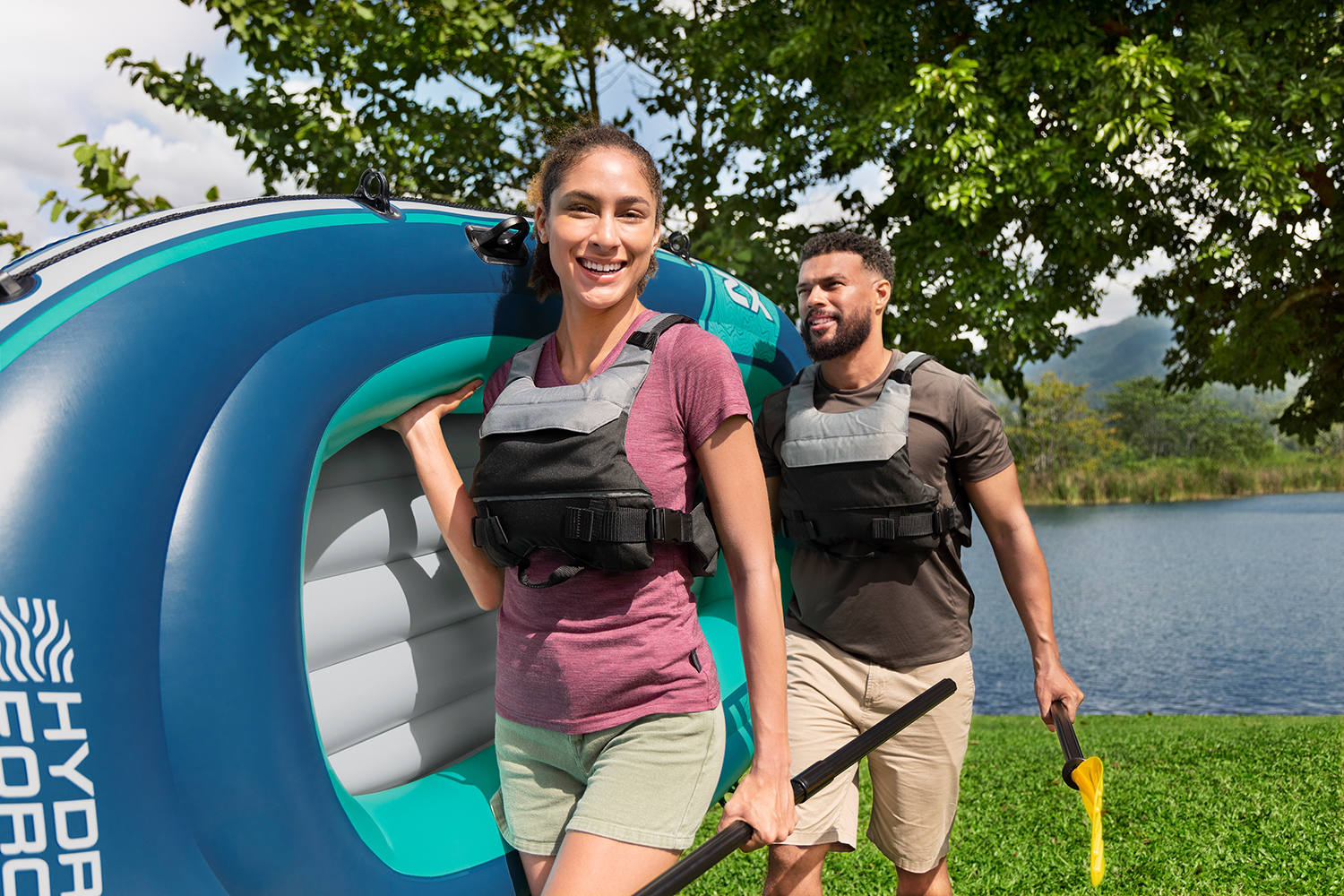 Hydro Force® Schlauchboot-Set Trek™ X2 232 x 118 x 37 cm
