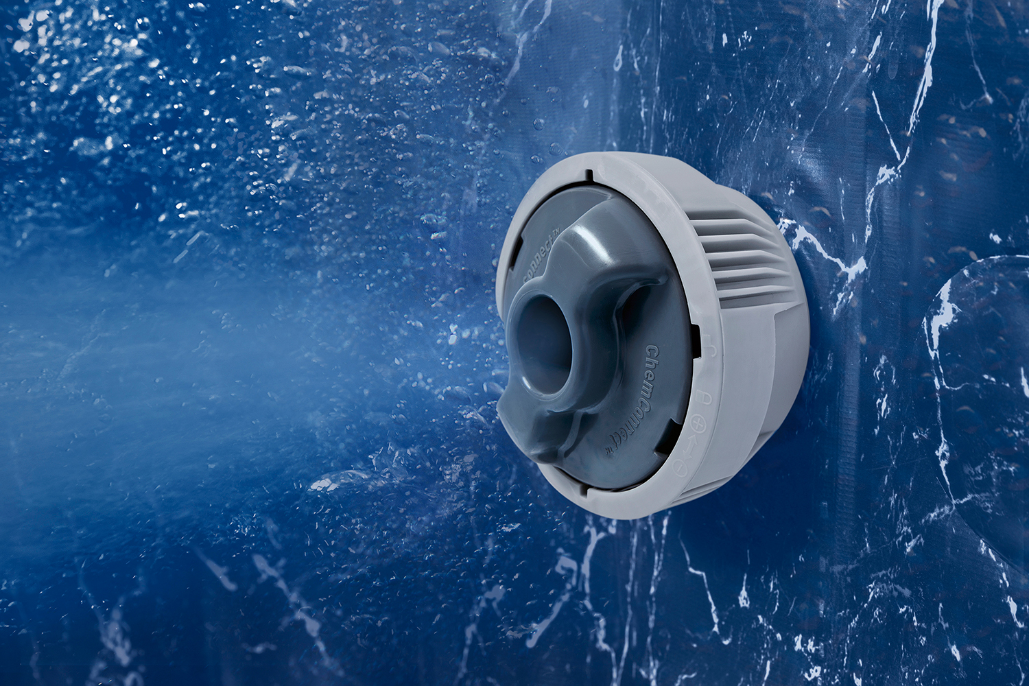 LAY-Z-SPA® Whirlpool Carrara AirJet™ mit App-Steuerung, Schaumstoffpaneele, für 6 Personen, Ø 170 x 65 cm, Alabaster-Optik