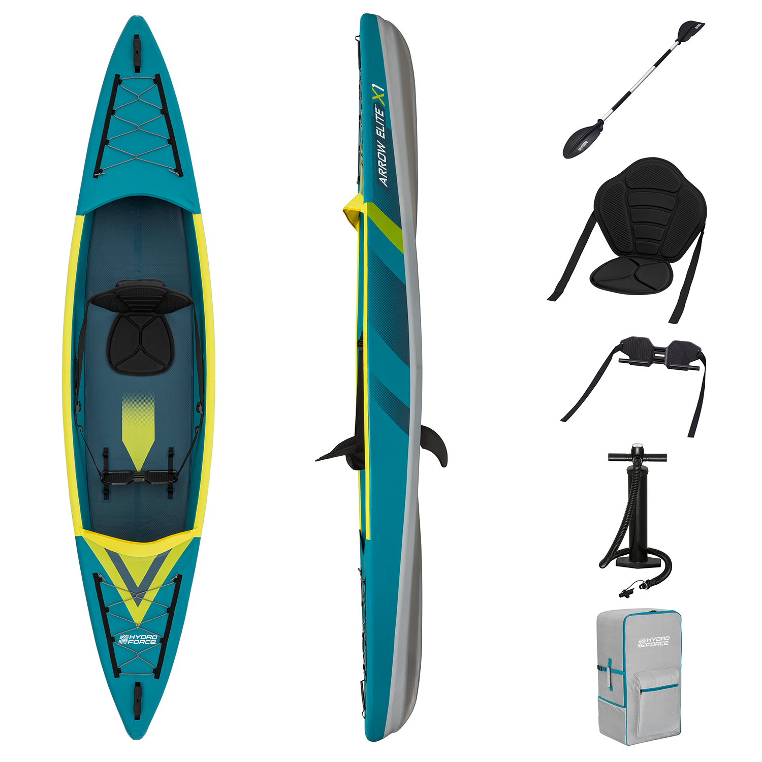 Hydro Force® Kajak-Set Arrow Elite™ X1 365 x 73 x 30 cm