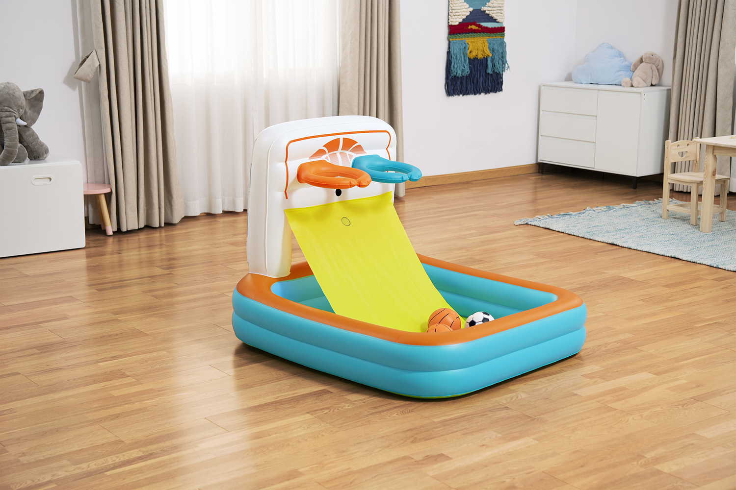 3-in-1-Bällebad Kick 'n Swish™ 120 x 107 x 84 cm