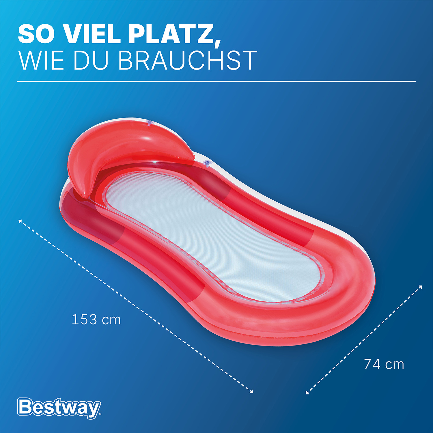 Luftmatratze Hydroluxe™ 160 x 84 cm, Rot Luftmatratze Hydroluxe™ 160 x 84 cm, Rot