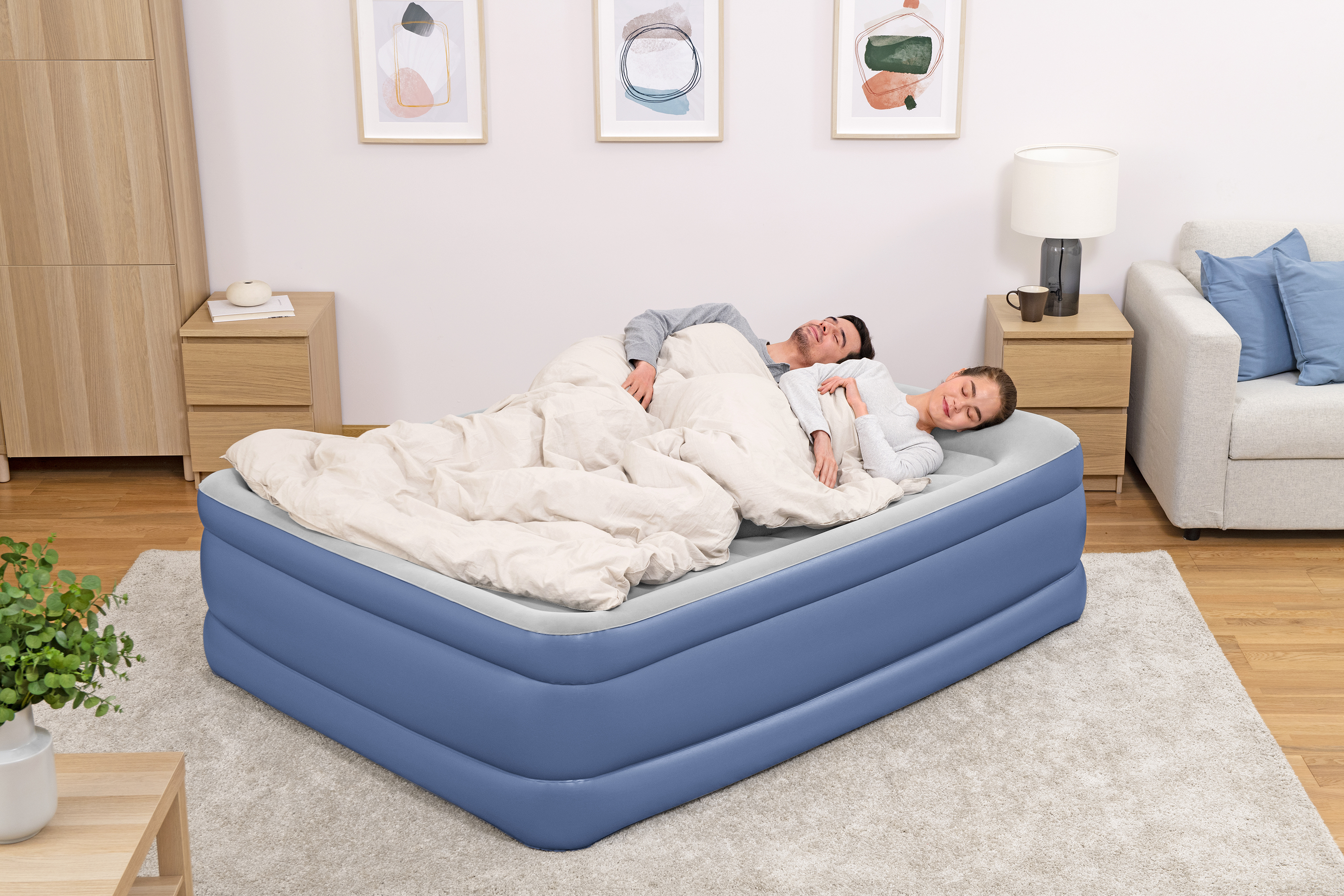 TriTech® Doppelluftbett mit integrierter Elektropumpe 203 x 152 x 61 cm TriTech® Doppelluftbett mit integrierter Elektropumpe 203 x 152 x 61 cm