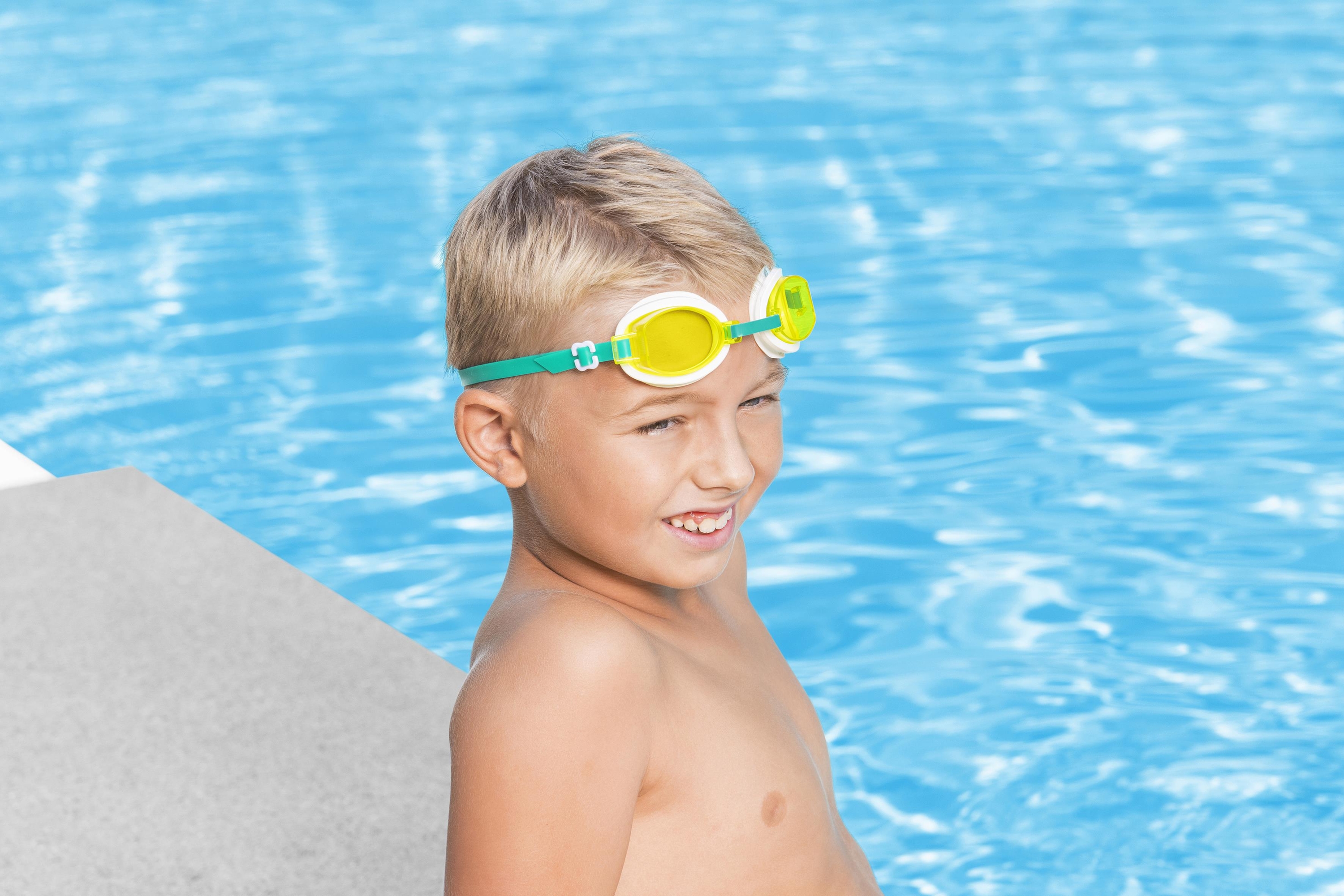 Aqua Burst Essential™ Schwimmbrille ab 7 Jahren, Gelb / Grün