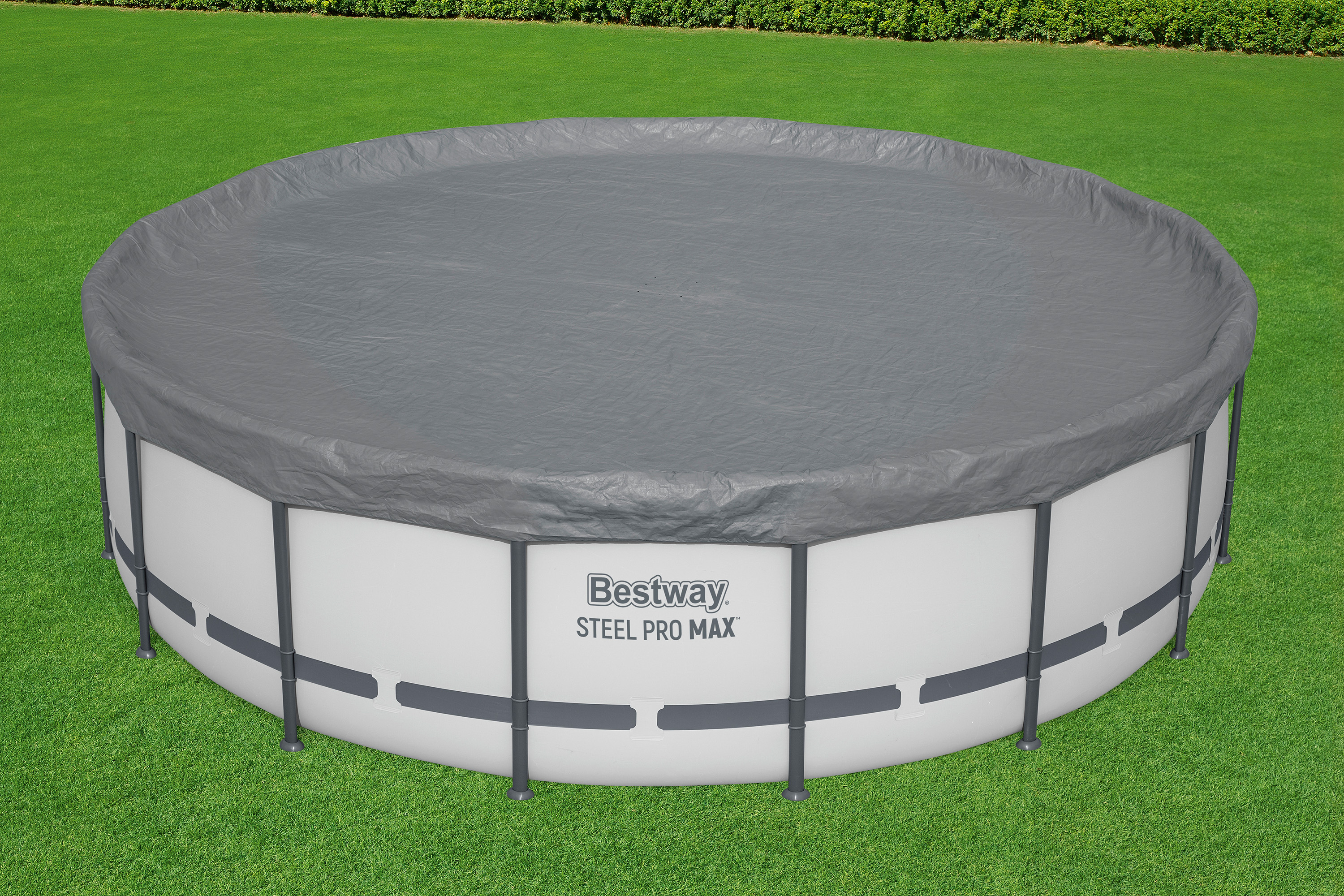 Winterfeste Premium Abdeckplane Ø 493 cm, grau, rund
