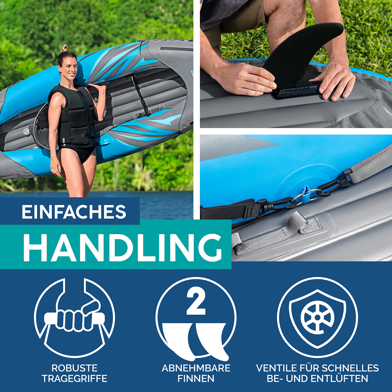 Hydro-Force™ Kajak-Set Surge Elite™ X1 312 x 93 x 40 cm Hydro-Force™ Kajak-Set Surge Elite™ X1 312 x 93 x 40 cm