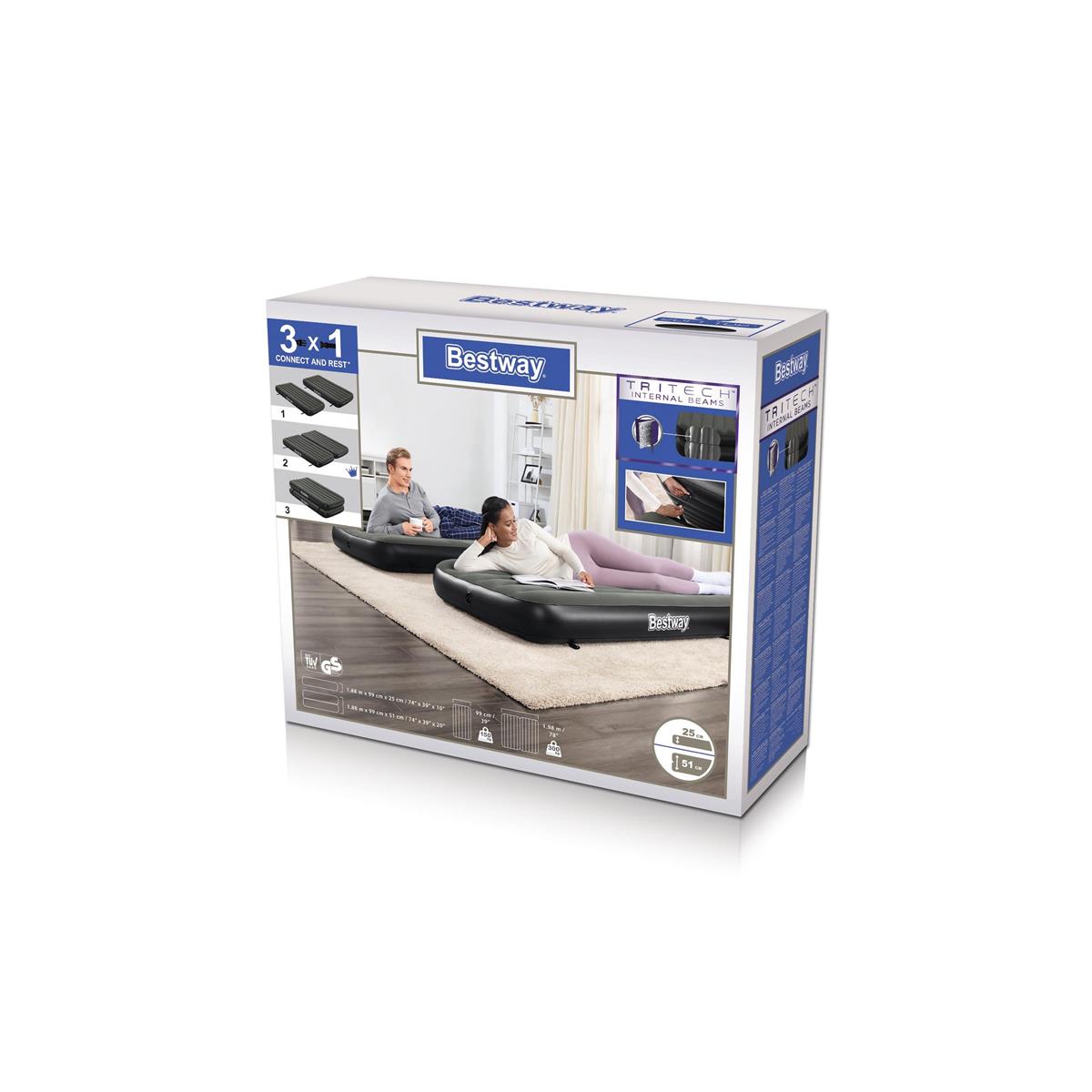 TriTech™ 3-in-1-Luftbett Connect and Rest™ 188 x 99 x 25 cm