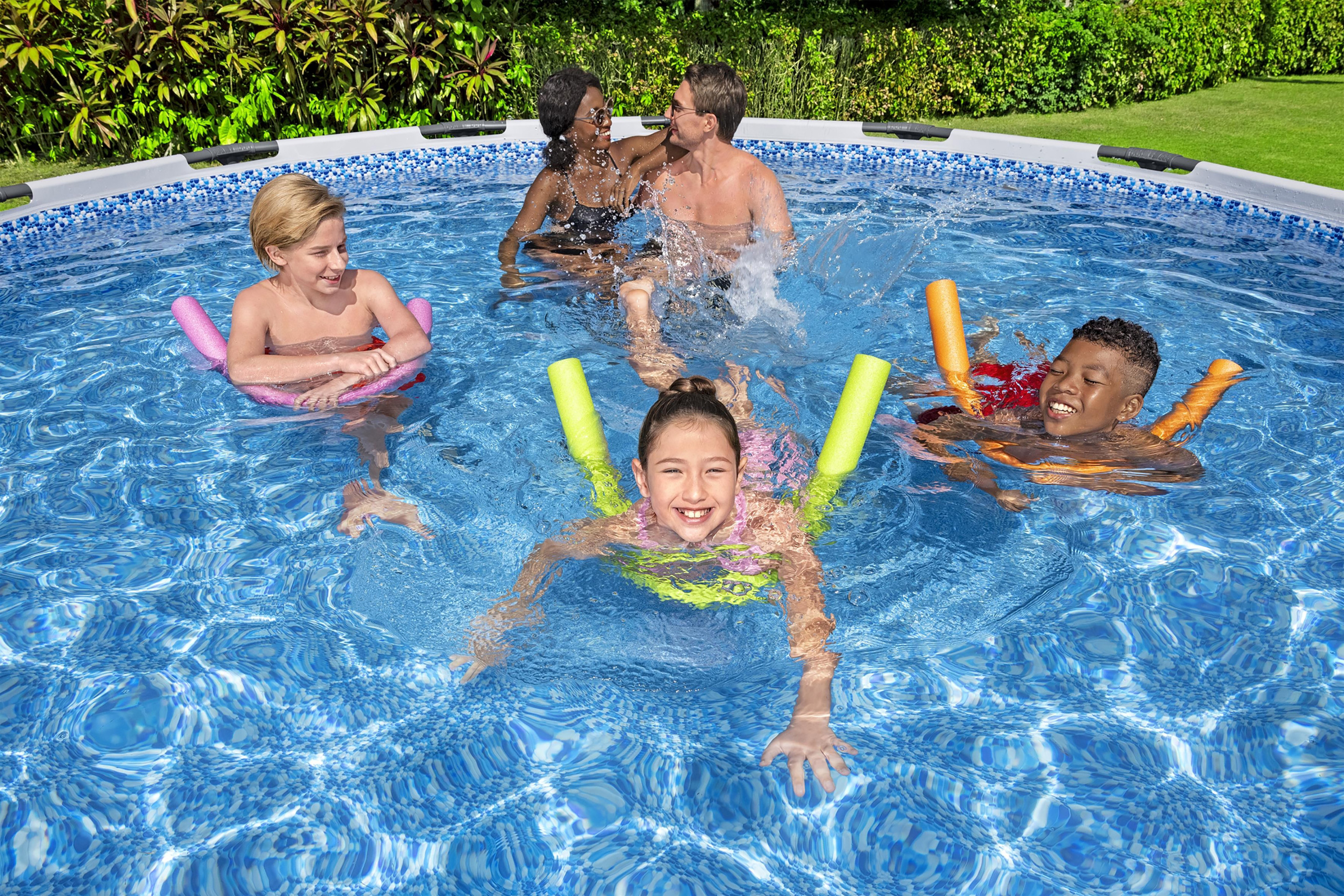 Steel Pro MAX™ Frame Pool Komplett Set mit Filterpumpe Ø 488 x 122 cm , lichtgrau, rund