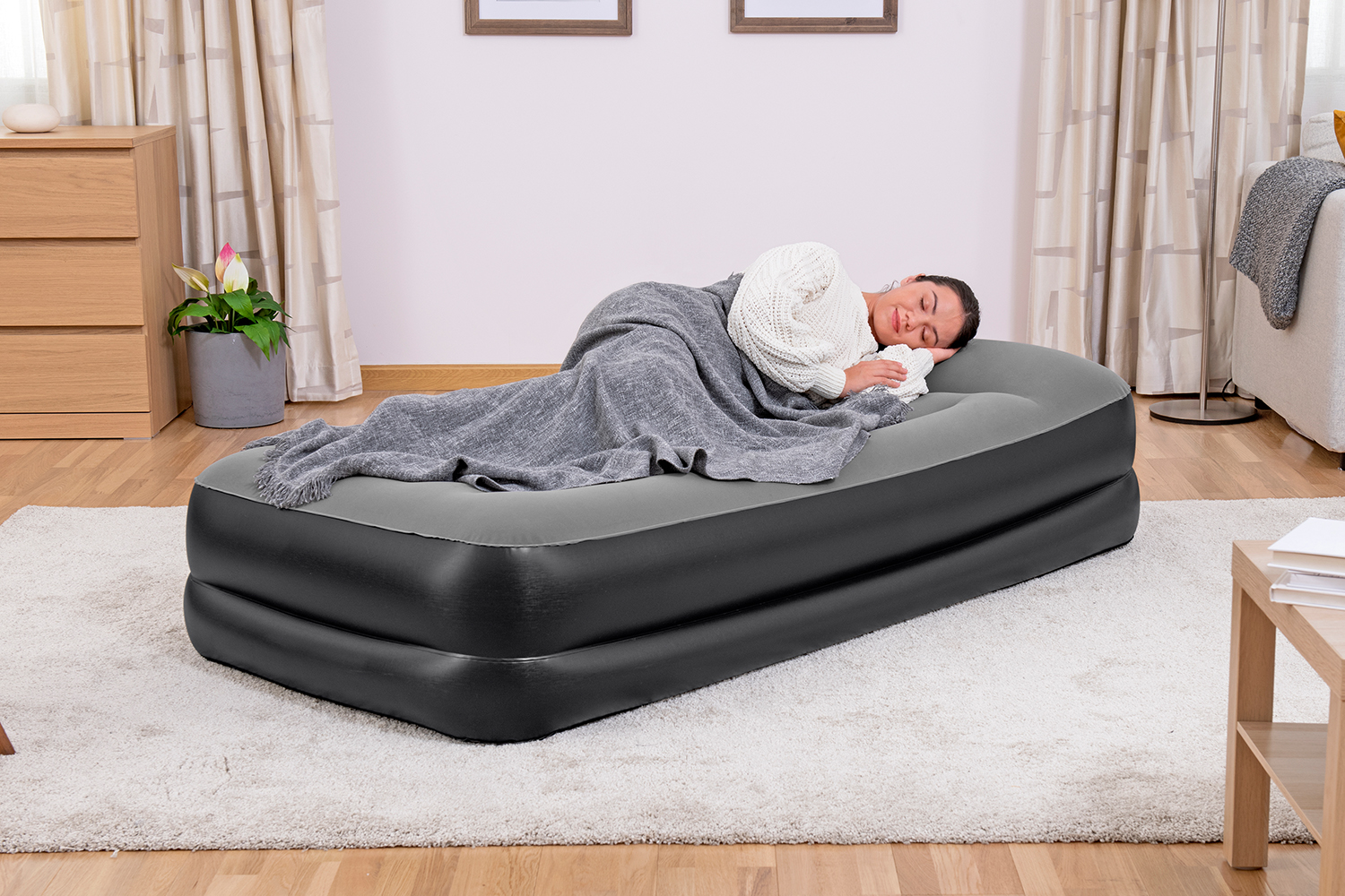 TriTech® Single-Luftbett mit integrierter Elektropumpe 191 x 97 x 46 cm