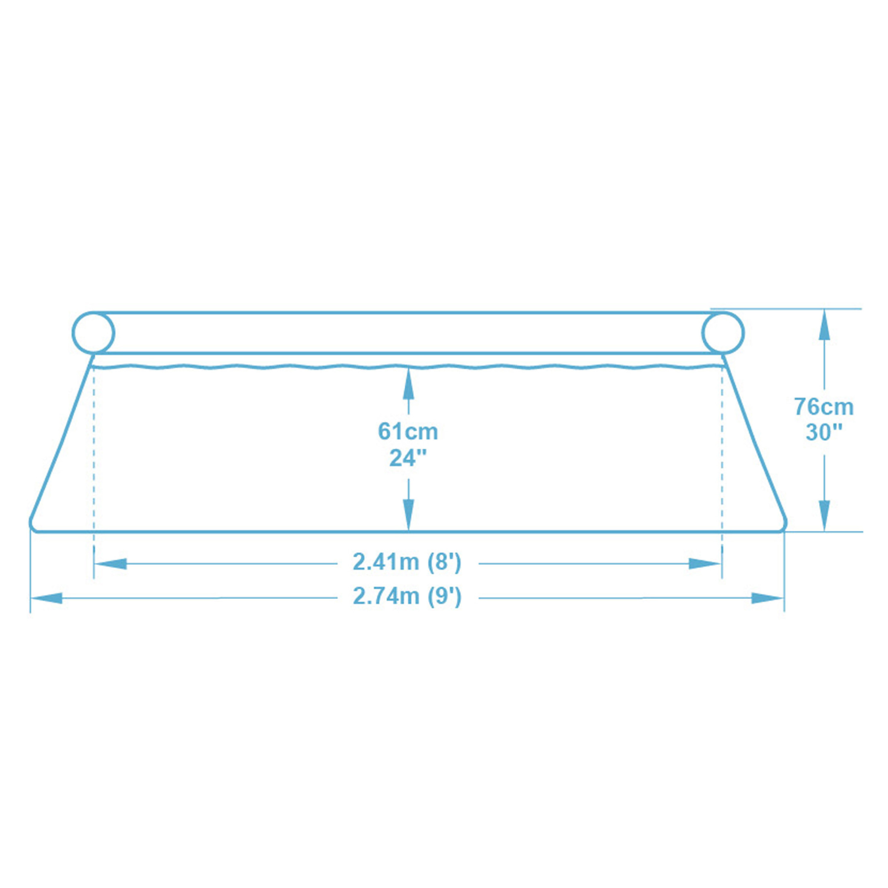Fast Set™ OctoPool mit integerierten Wassersprinklern Ø 274 x 76 cm, blau mit Muster, rund
