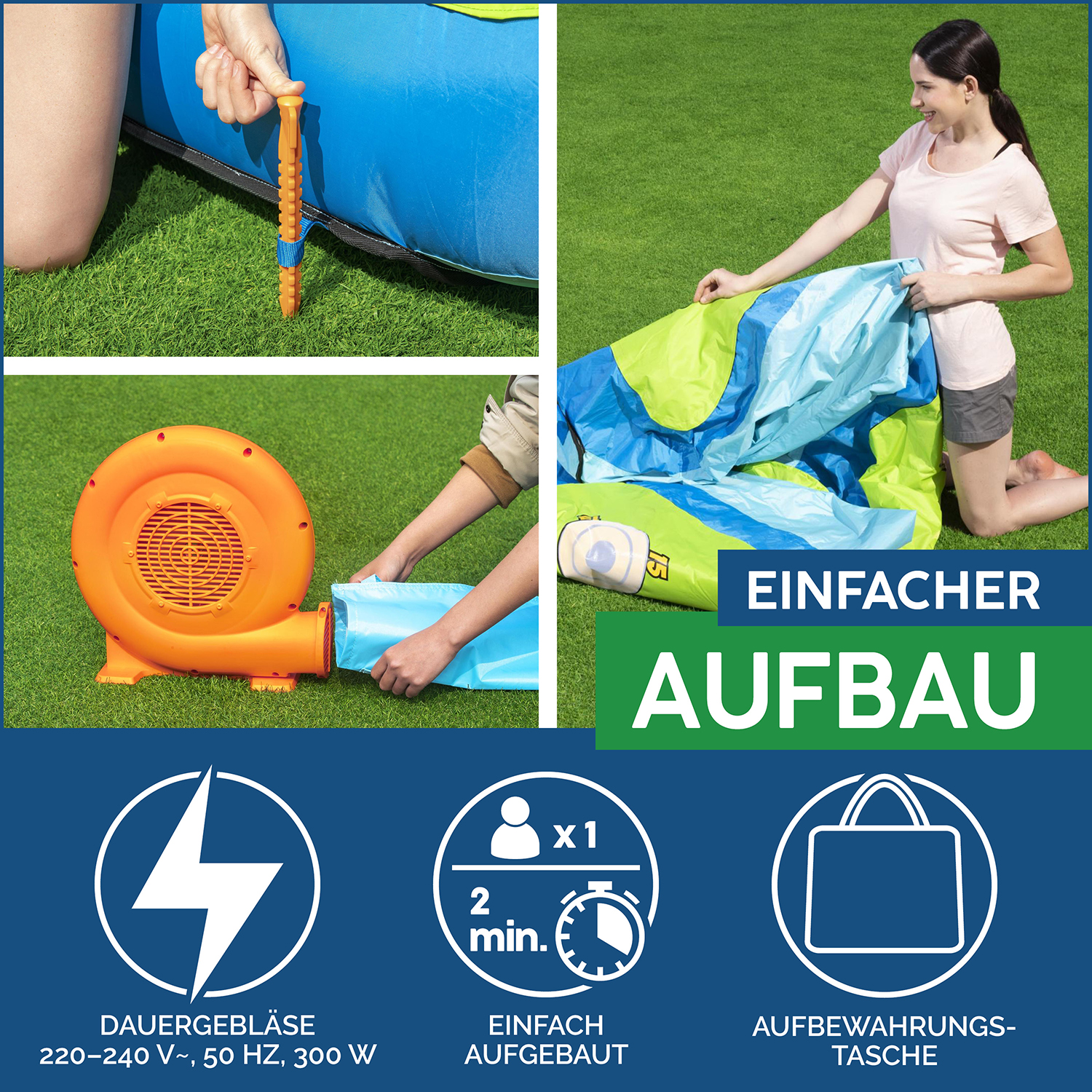 Bestway® 7'5" x 39" x 6'1"/2.25m x 1.0m x 1.85m Triple Play Sports Board