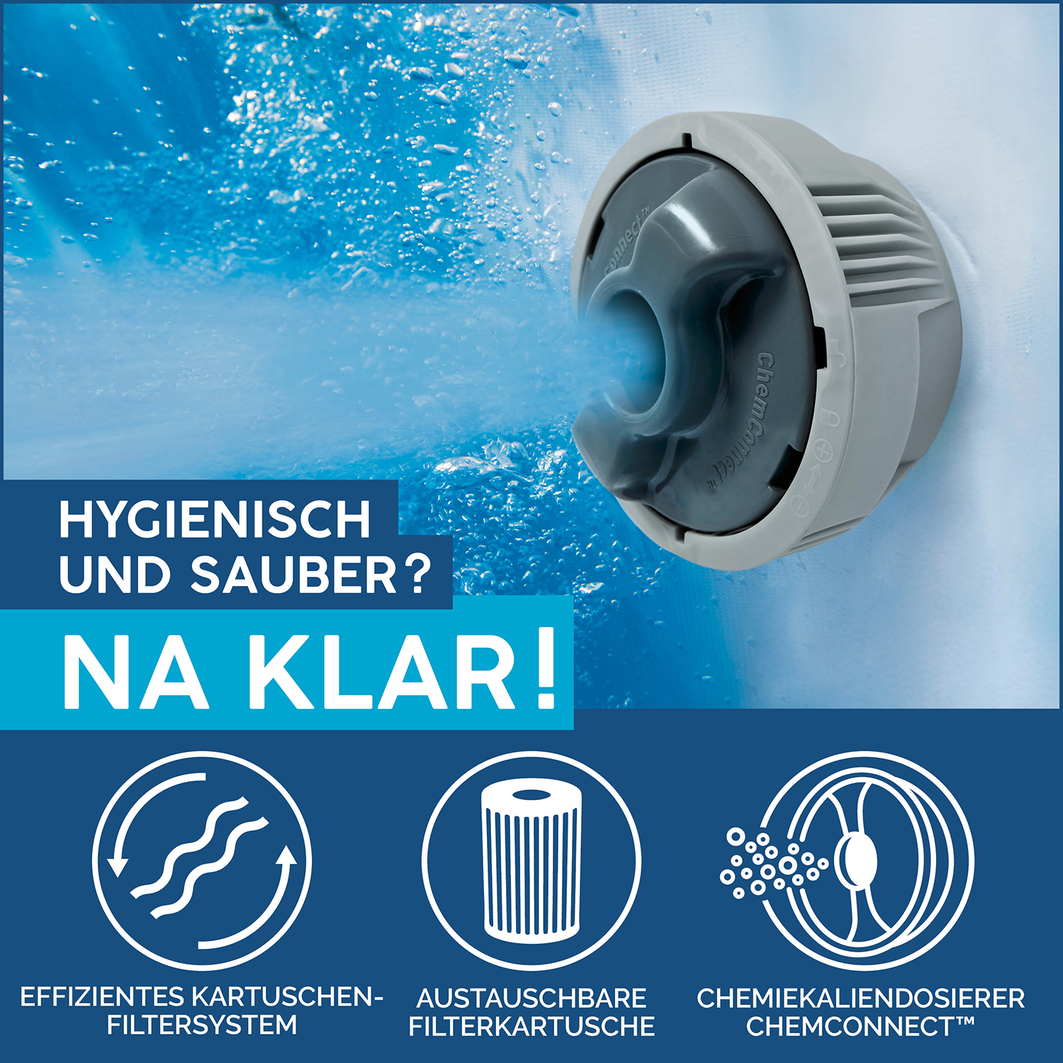LAY-Z-SPA® UltraFit™ -Whirlpool Barbuda AirJet™ Ø 180 x 66 cm, rund