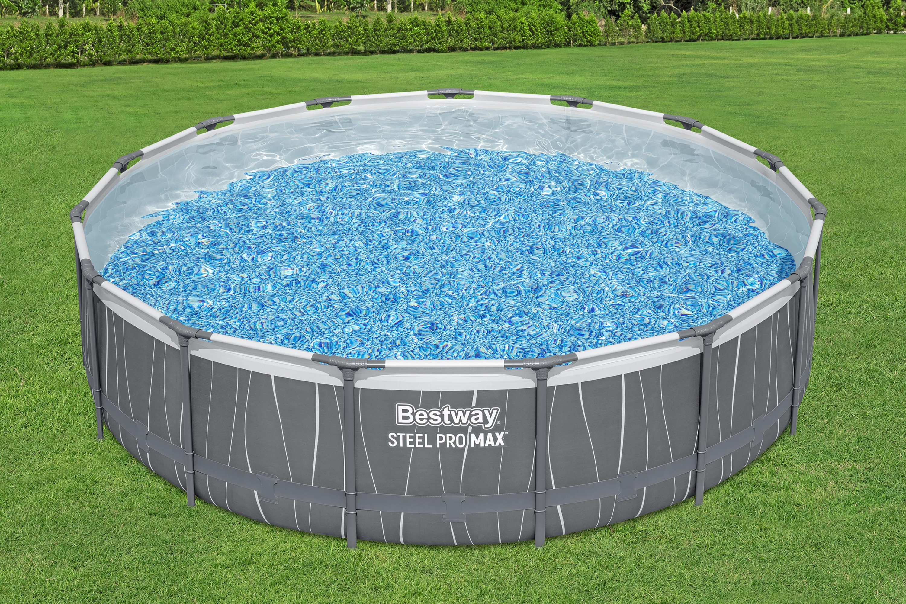 Steel Pro MAX™ Solo Pool ohne Zubehör Ø 457 x 107 cm, LED-Design, rund
