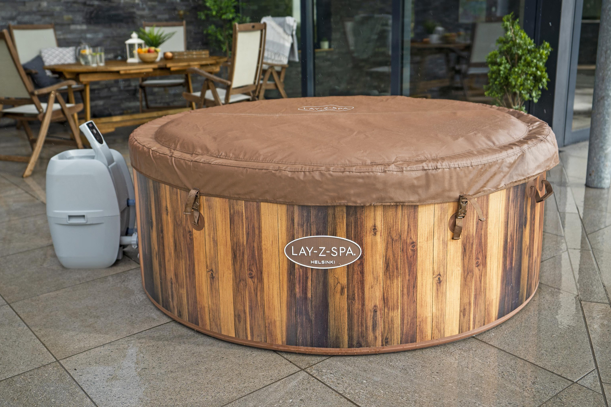 LAY-Z-SPA® WLAN Whirlpool Helsinki AirJet Plus™ Ø 180 x 66 cm, rund