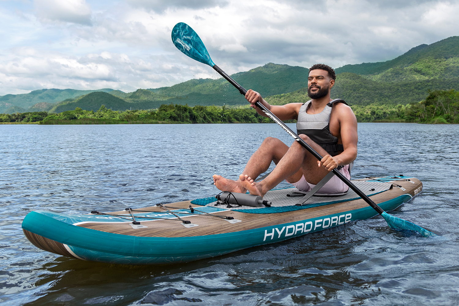 Hydro Force® SUP Allround Board-Set Freesoul Elite™ mit Sitz 335 x 84 x 15 cm