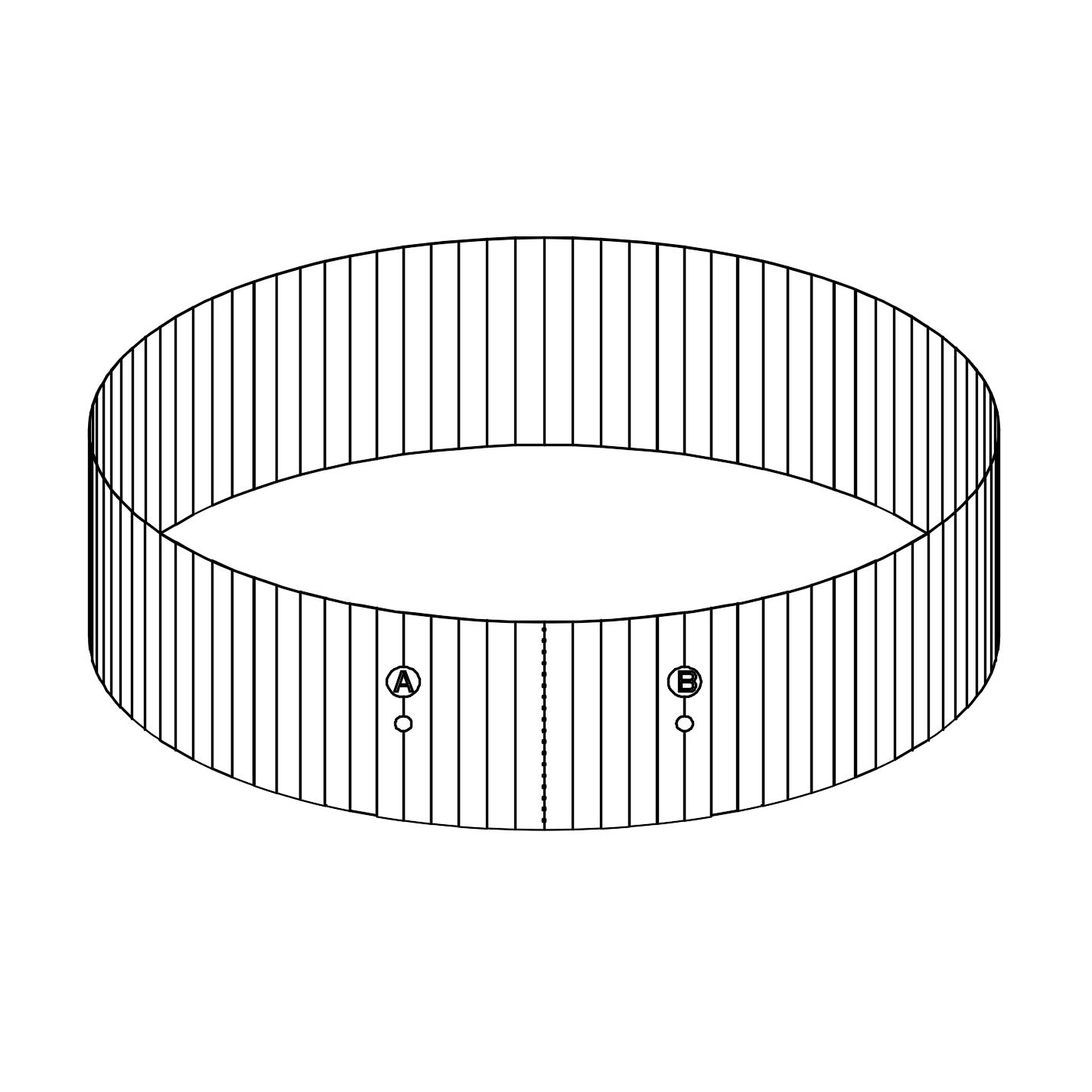 Bestway® Spare Part Steel wall (grey) for Hydrium™ Splasher pool Ø 330 x 84 cm (until 2021), round