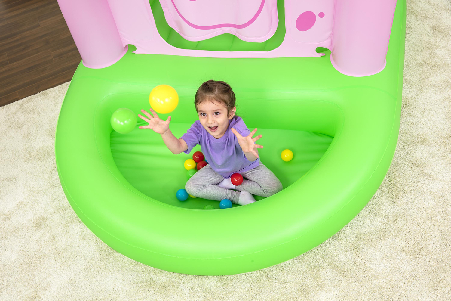 Up, In & Over™ 7'10" x 64" x 54"/2.39m x 1.62m x 1.37m Oinkster Pig Bouncer and Ball Pit