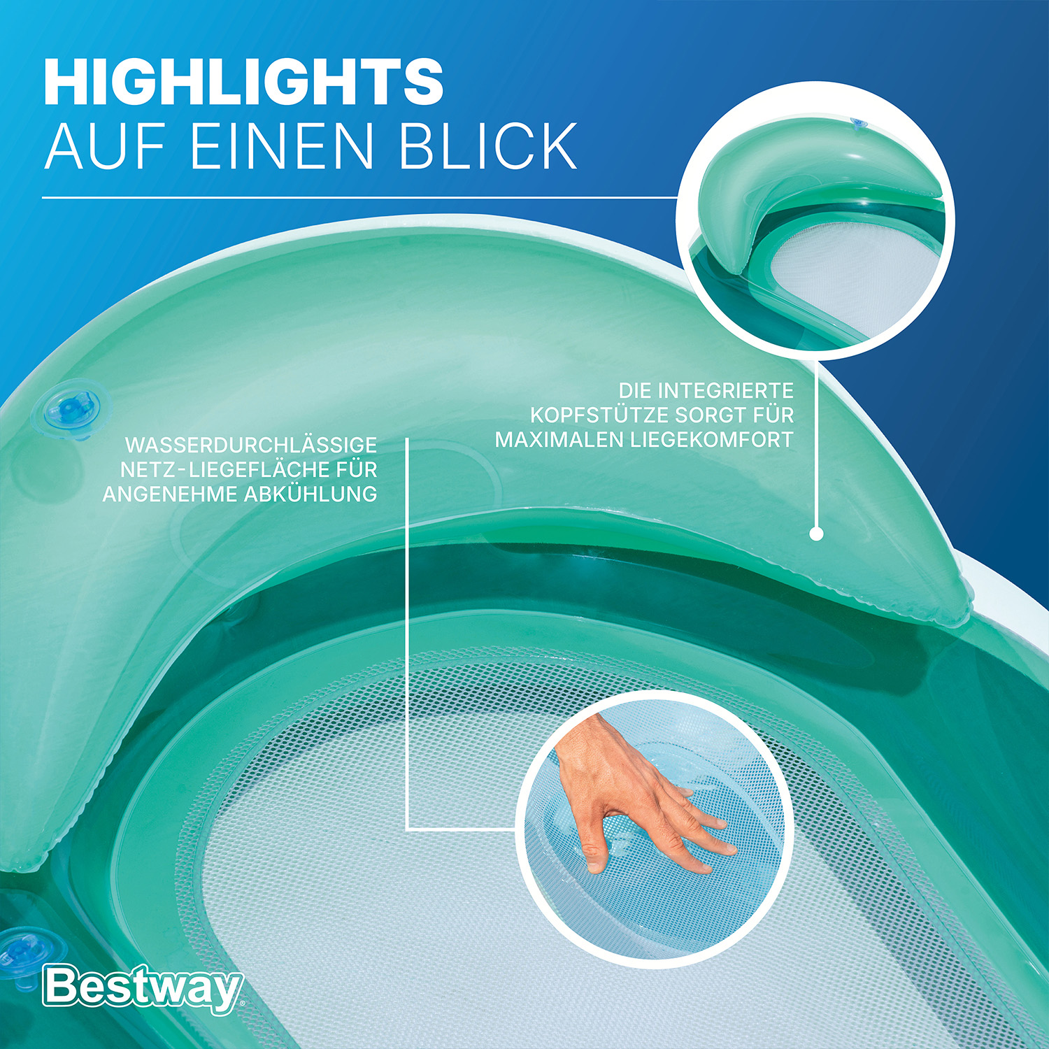 Luftmatratze Hydroluxe™ 160 x 84 cm, Grün