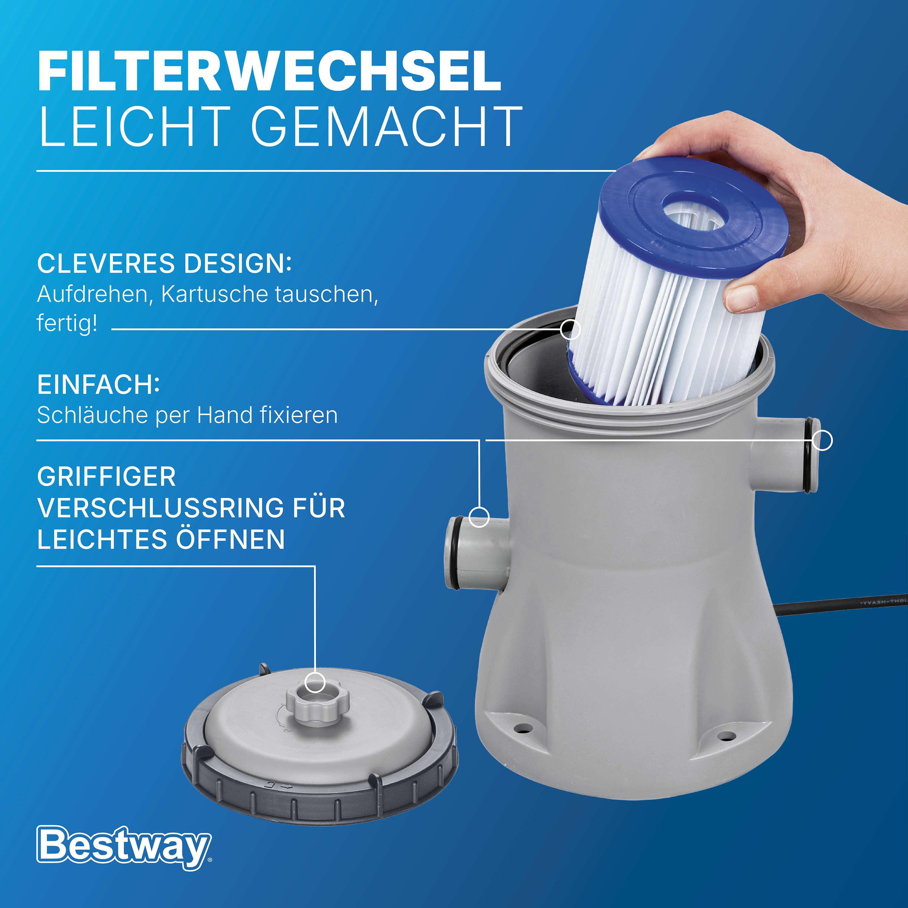 Filterpumpe 1.249 l/h, 23 W