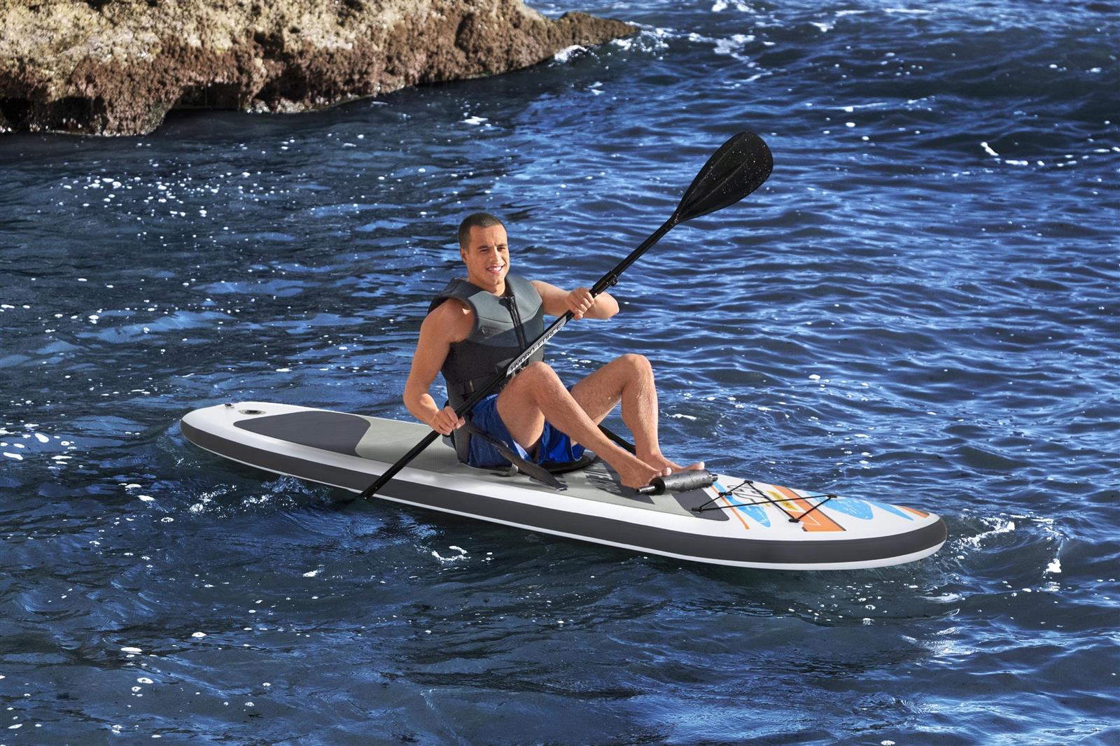Hydro-Force™ SUP Allround Board-Set White Cap mit Sitz 305 x 84 x 12 cm