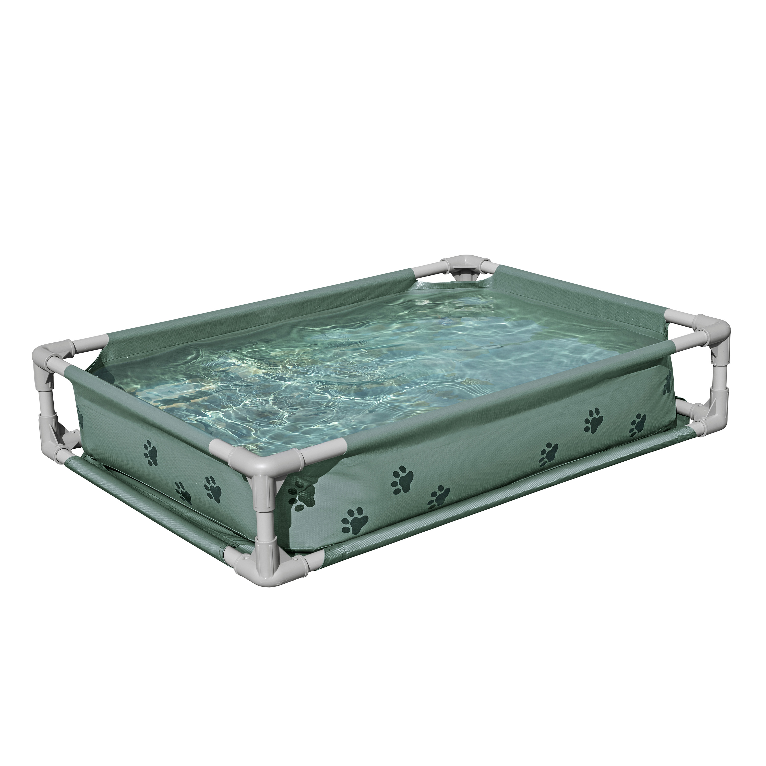 My First Frame Pool Pfote für Haustiere mit 2 in 1 Design 102 x 74 x 20 cm, eckig