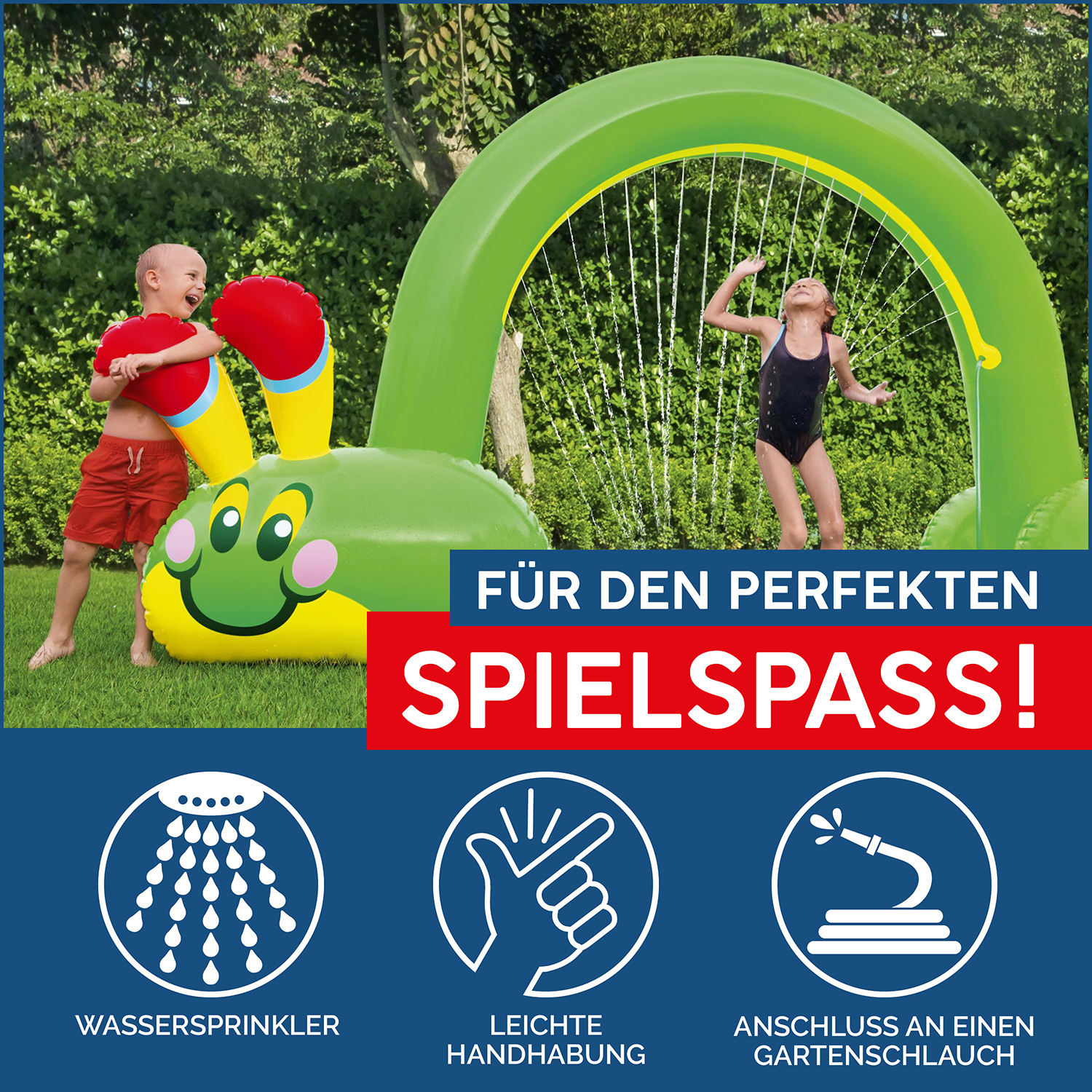 Jumbo Wassersprinkler Raupe 338 x 110 x 188 cm Jumbo Wassersprinkler Raupe 338 x 110 x 188 cm