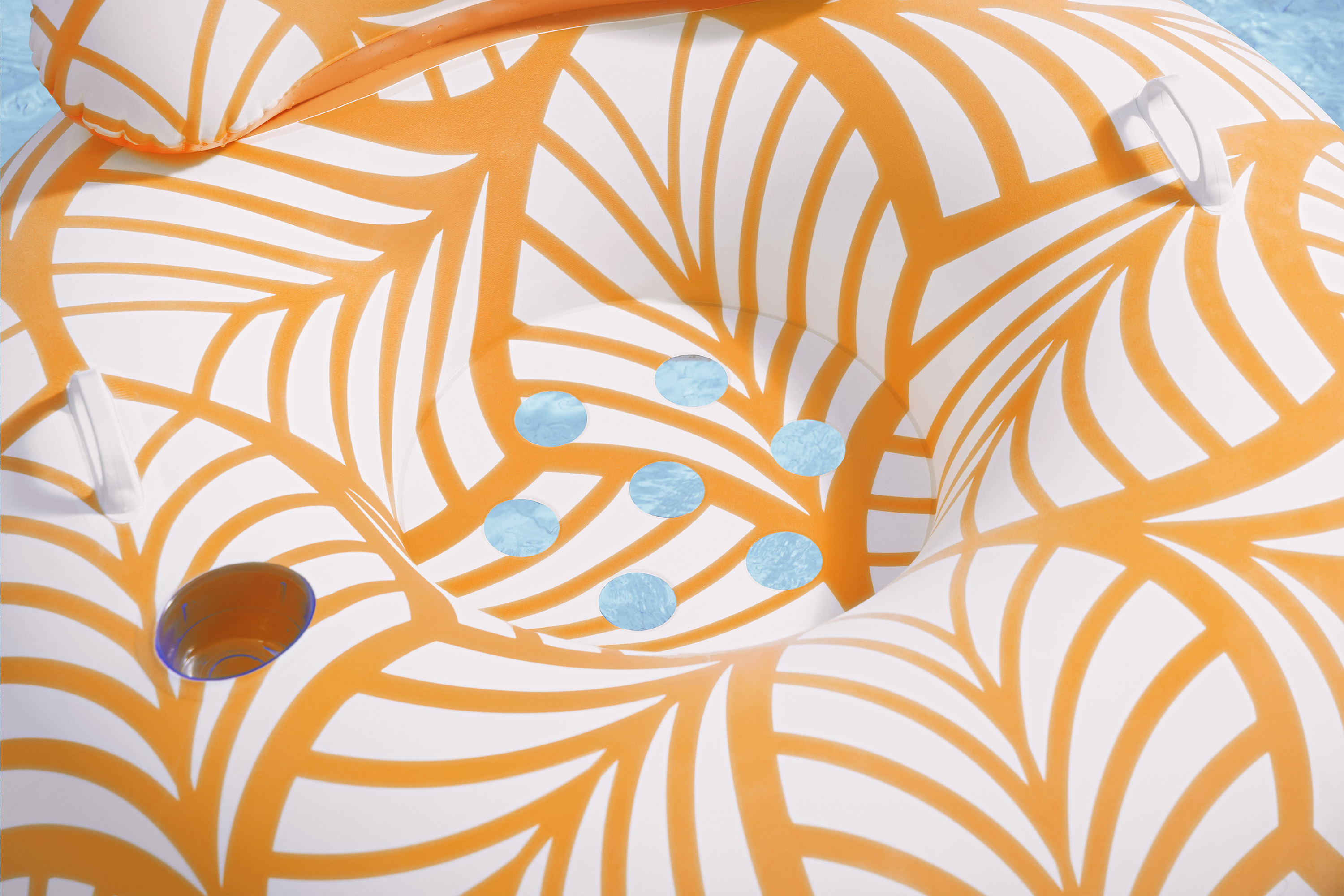 Schwimmring mit Textiloberfläche & Kopfstütze Ø 104 x 48 cm