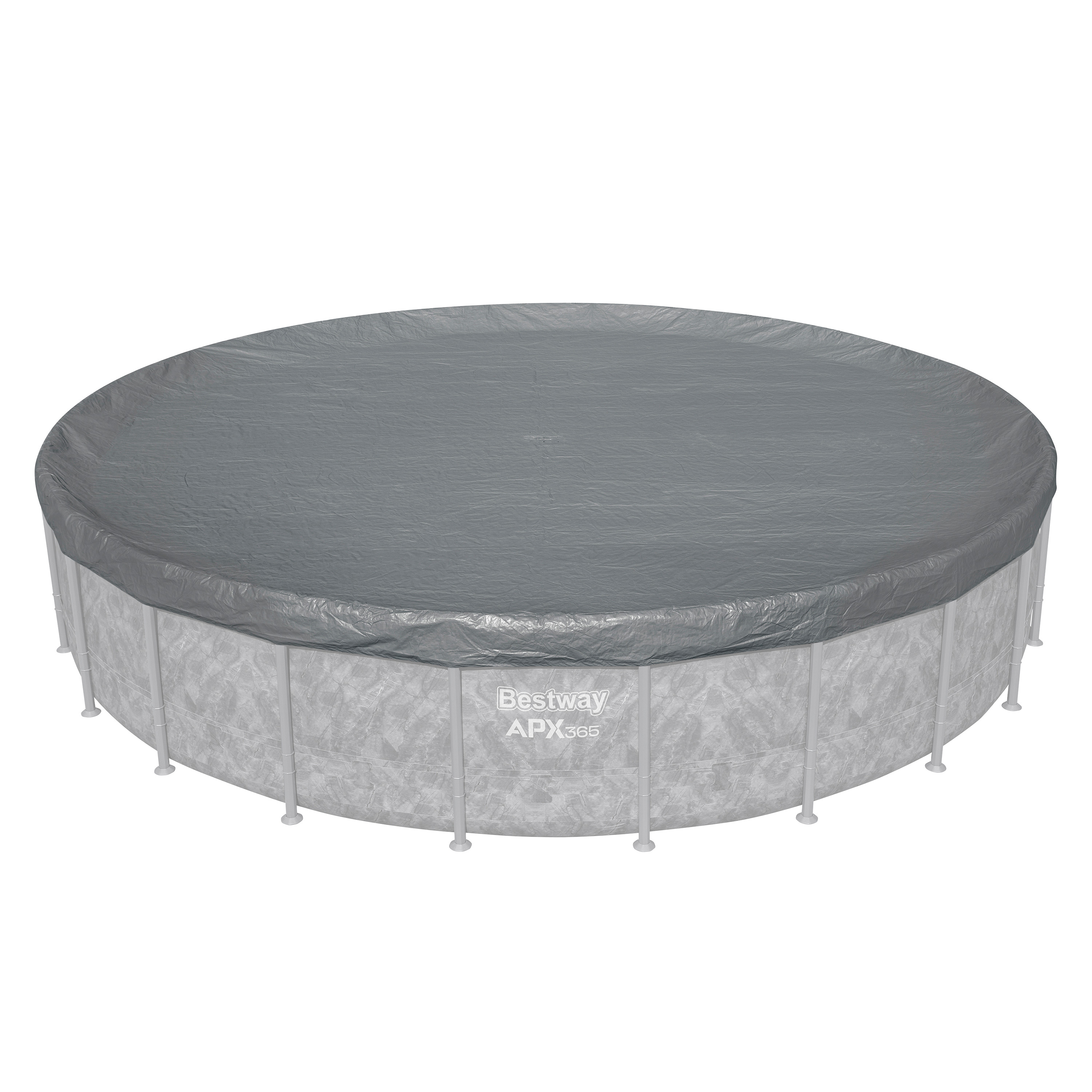 Winterfeste Premium Abdeckplane Ø 671 cm, grau, rund