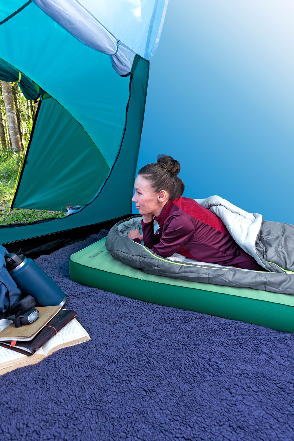 aufblasbare Single-XL-Schlafmatte ComforTrek™ 198 x 63,5 x 10,8 cm