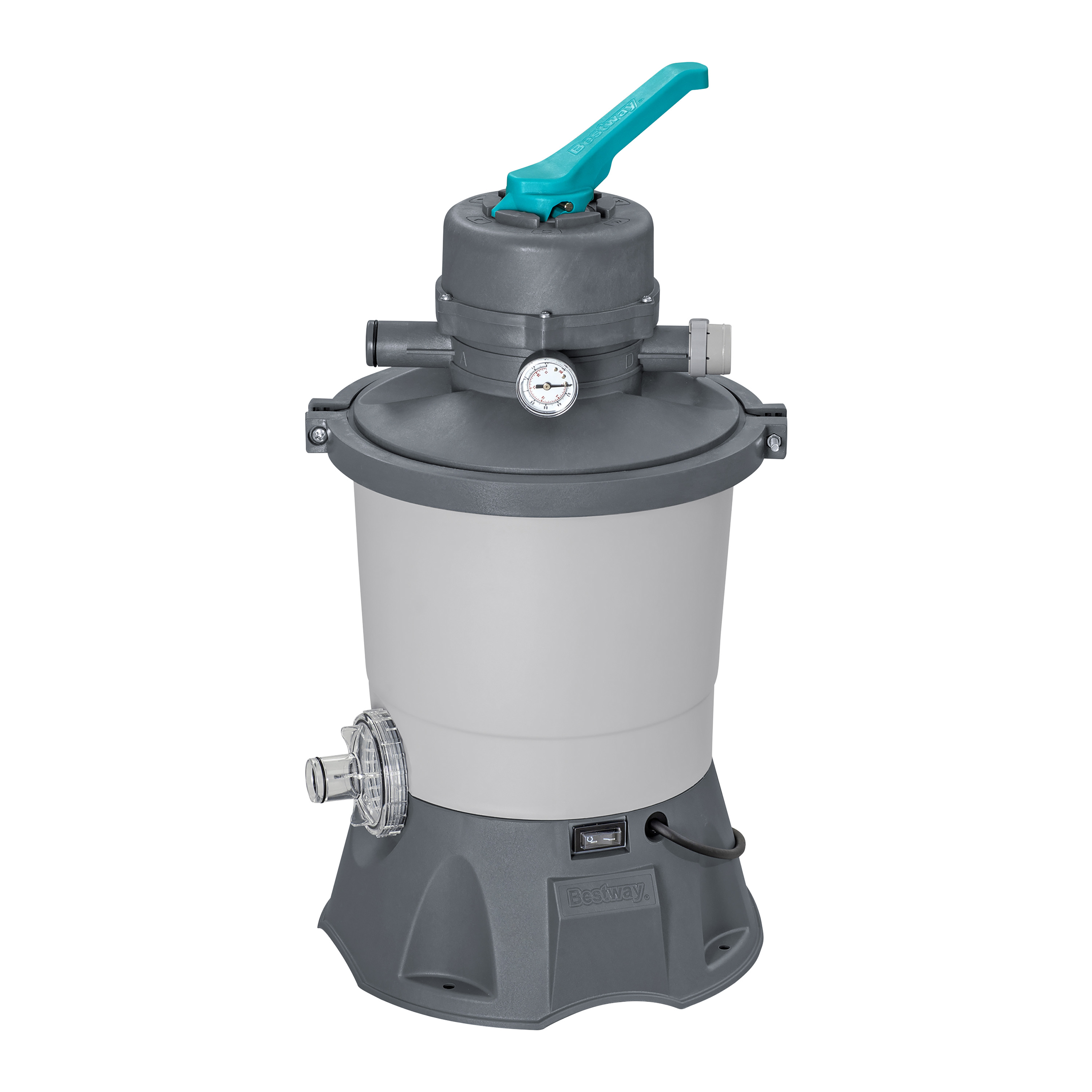 Steel Pro MAX™ Frame Pool Komplett Set mit Sandfilteranlage 488 x 244 x 122 cm, grau, eckig