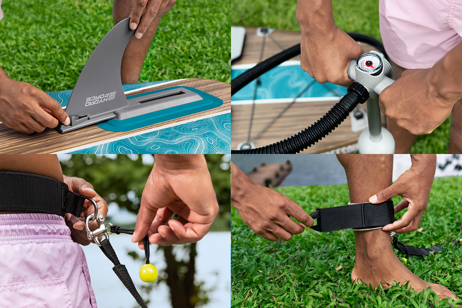 Hydro Force® SUP Allround Board-Set Freesoul Elite™ mit Sitz 335 x 84 x 15 cm