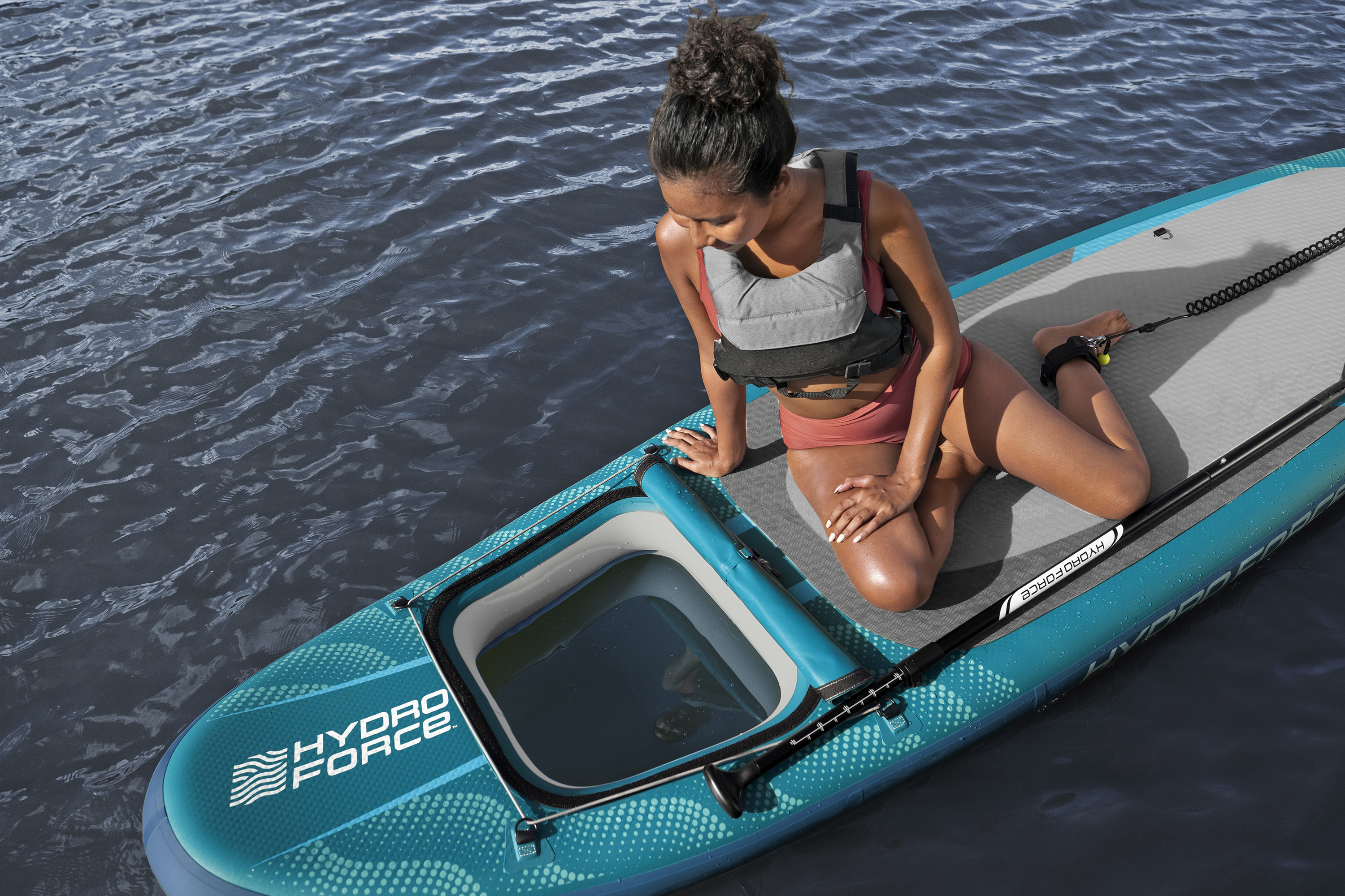 Hydro Force® SUP Freizeit Board Set Panorama mit Fenster 335 x 91,5 x 15 cm