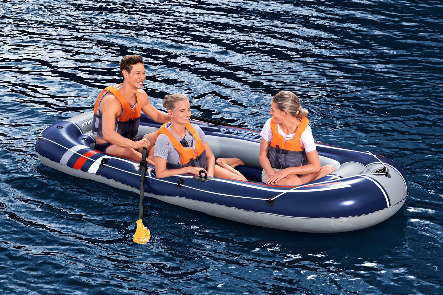 Hydro-Force™ Schlauchboot-Set für 3 Erwachsene + Kind Treck X3 307 x 126 x 39 cm