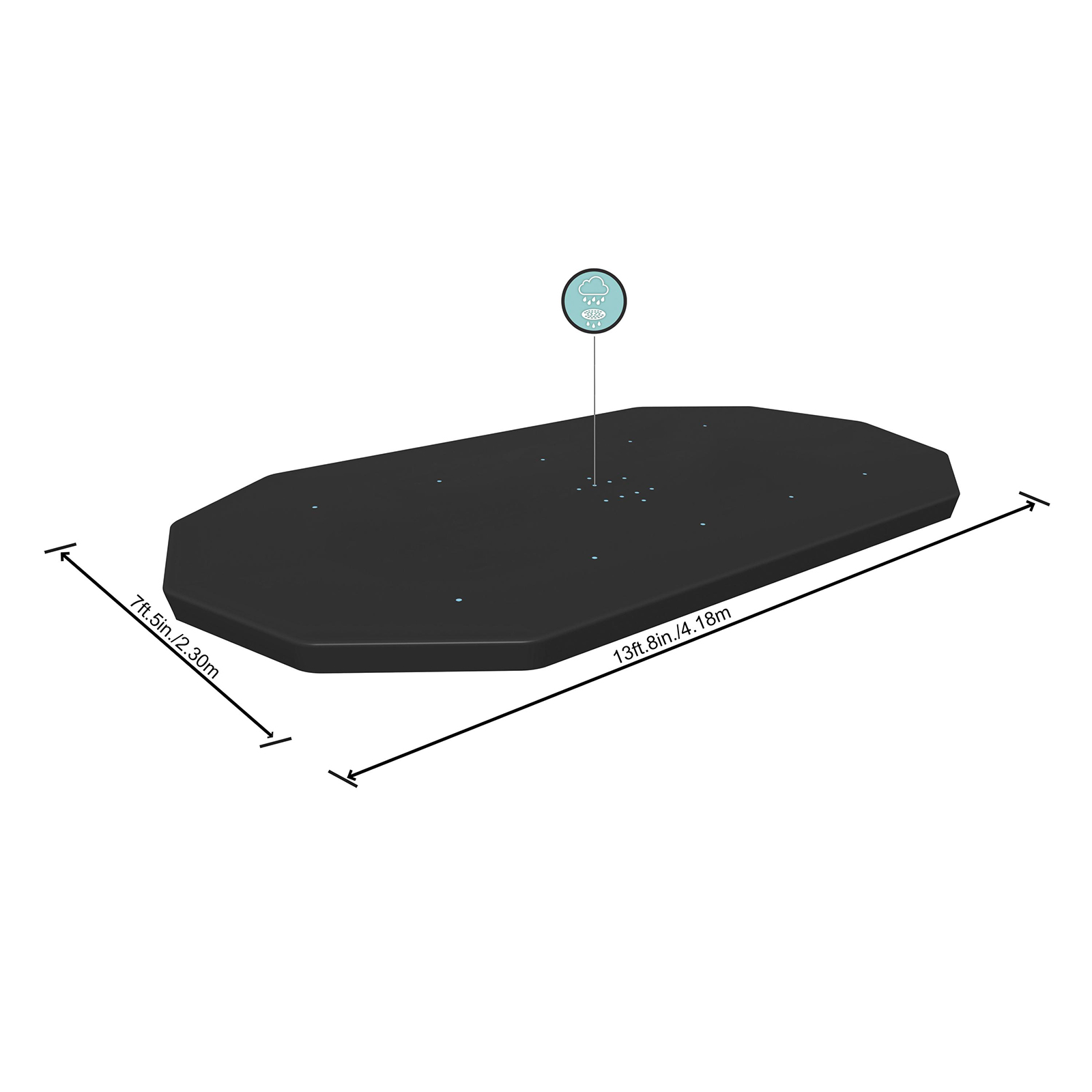 Bestway® Ersatzteil Abdeckplane (schwarz) für Power Steel™ Pools 427 x 250 x 100 cm, oval