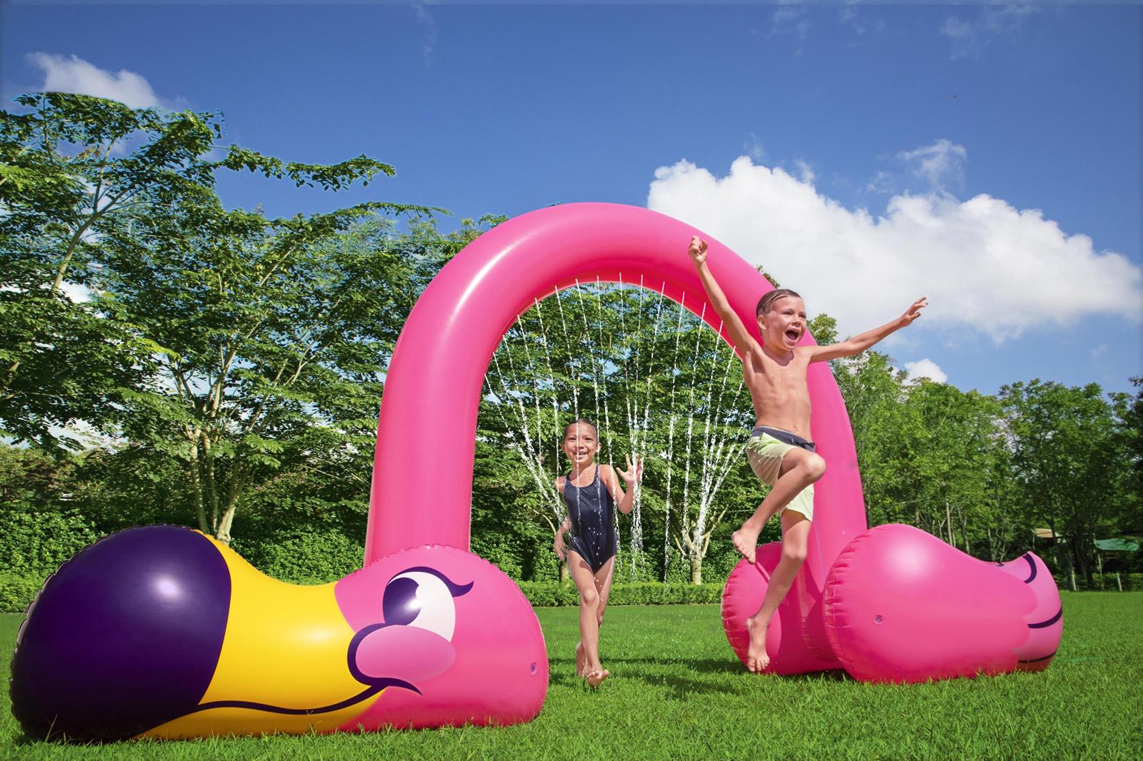 Jumbo Wassersprinkler Flamingo 340 x 110 x 192 cm