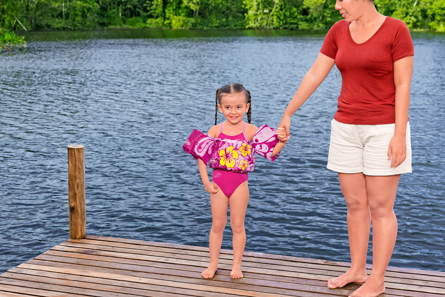 Puddle Jumper® Schwimmflügelweste Blume mit Textilbezug, 2-6 Jahre